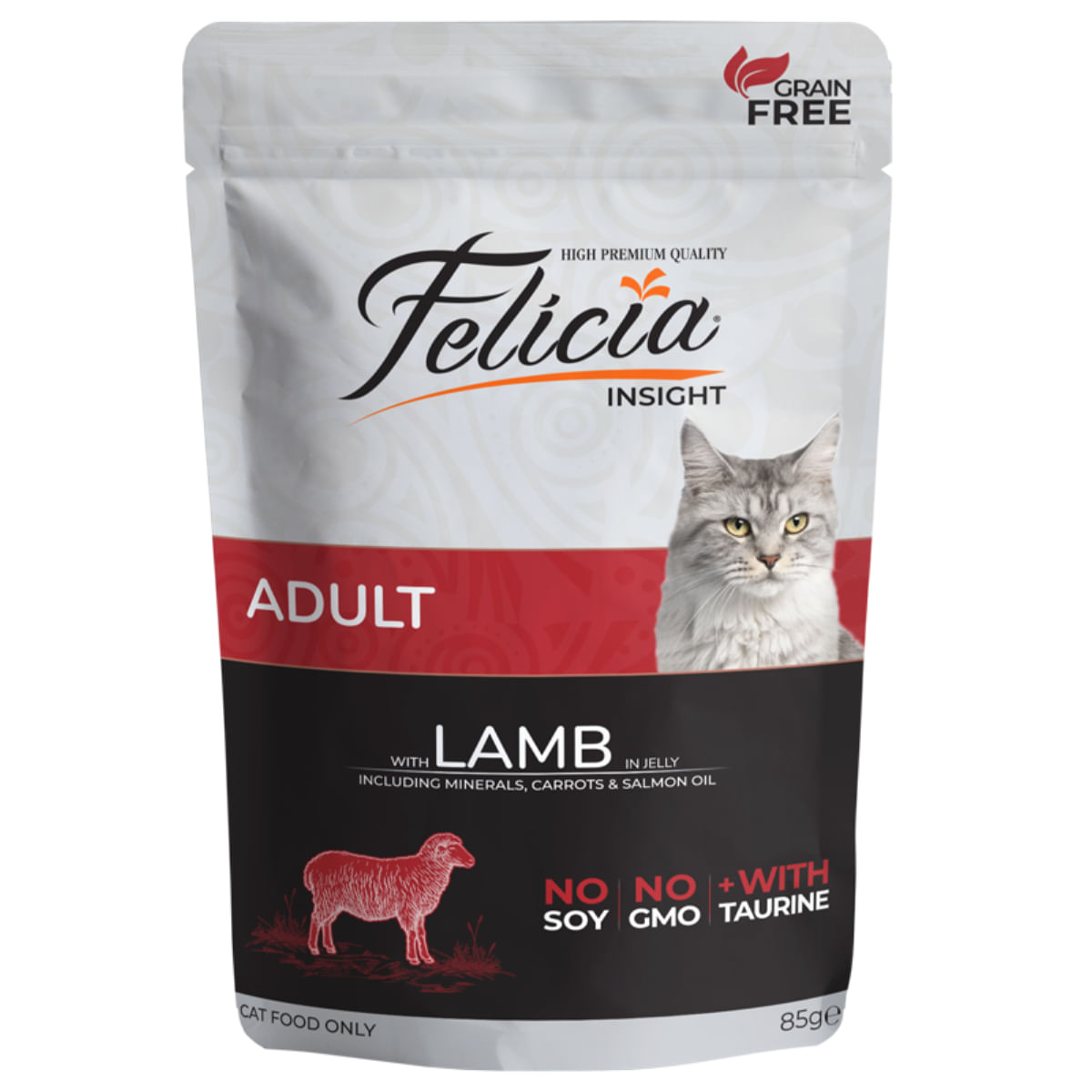 FELICIA, Miel, plic hrană umedă fără cereale pisici, (în aspic), 85g - 1 | YEO