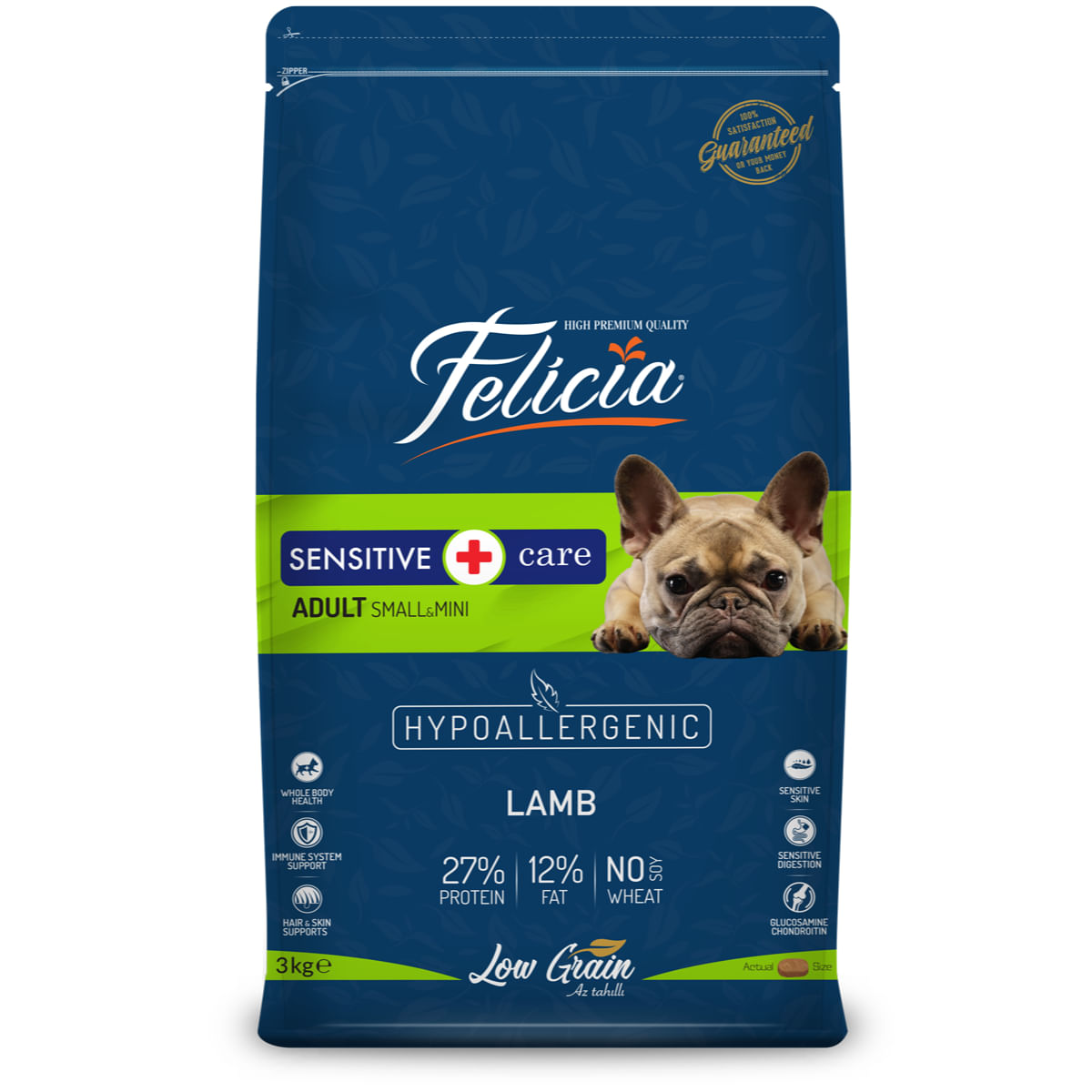 FELICIA Sensitive Care Adult Small &amp; Mini, XS-S, Miel, hrană uscată conținut redus cereale câini, alergii, 6kg