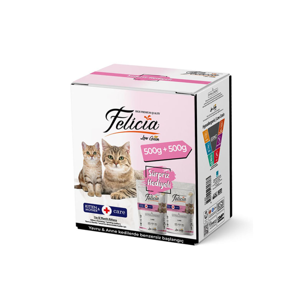 FELICIA Kitten & Mother Care, Miel, hrană uscată conținut redus cereale pisici junior, 2kg - 3 | YEO