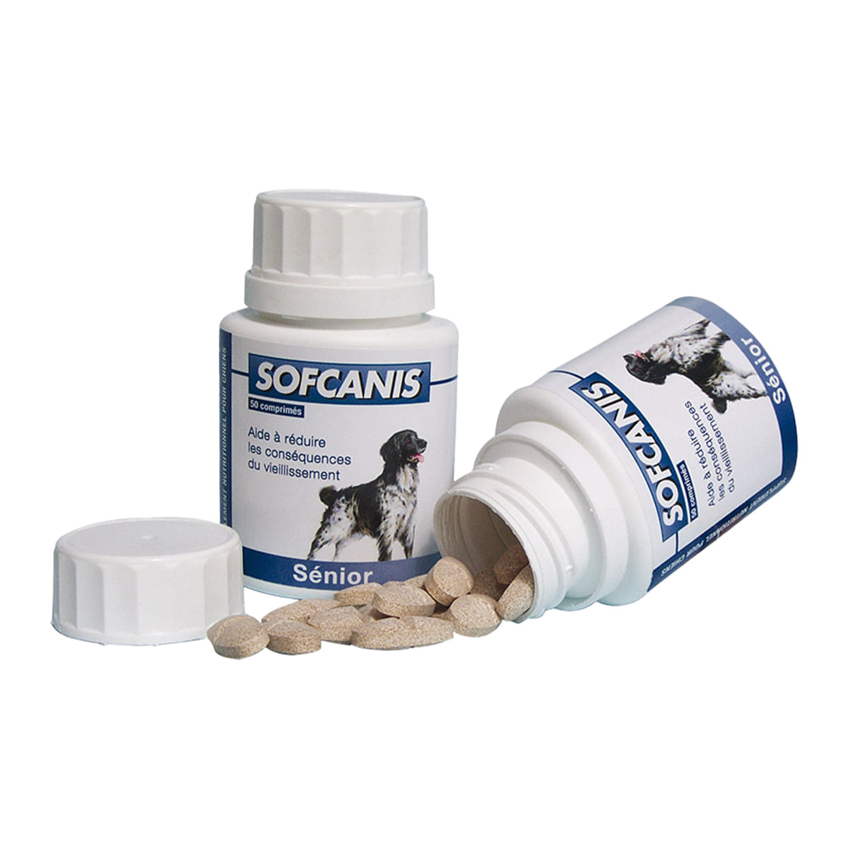 SOFCANIS Senior, supliment multivitamine câini senior, comprimate SOFCANIS Senior, XS-XL, supliment multivitamine câini senior, flacon, 50 comprimate - 1 | YEO