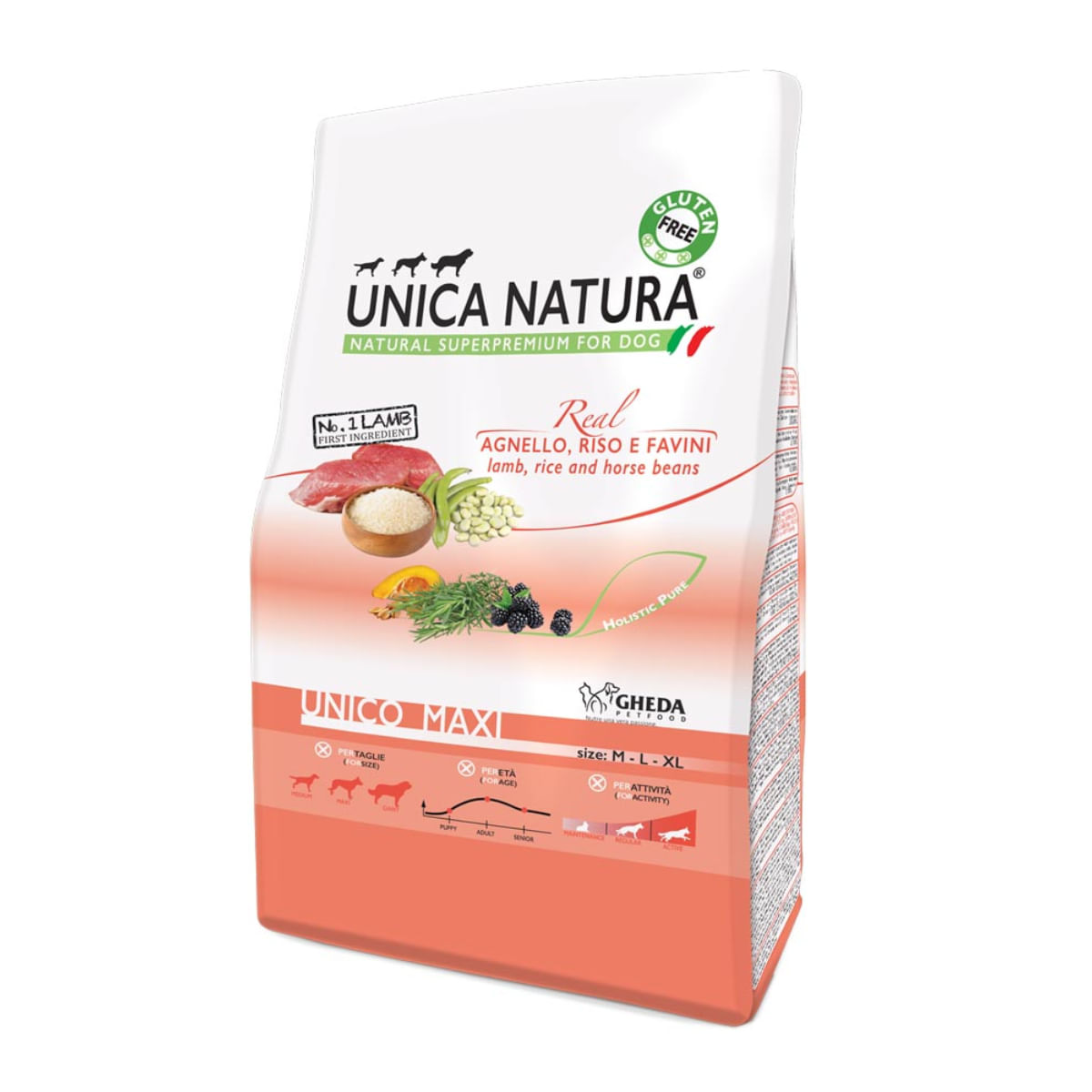 UNICA Natura Maxi, L-XL, Miel și Orez, hrană uscată câini, 12kg - 1 | YEO