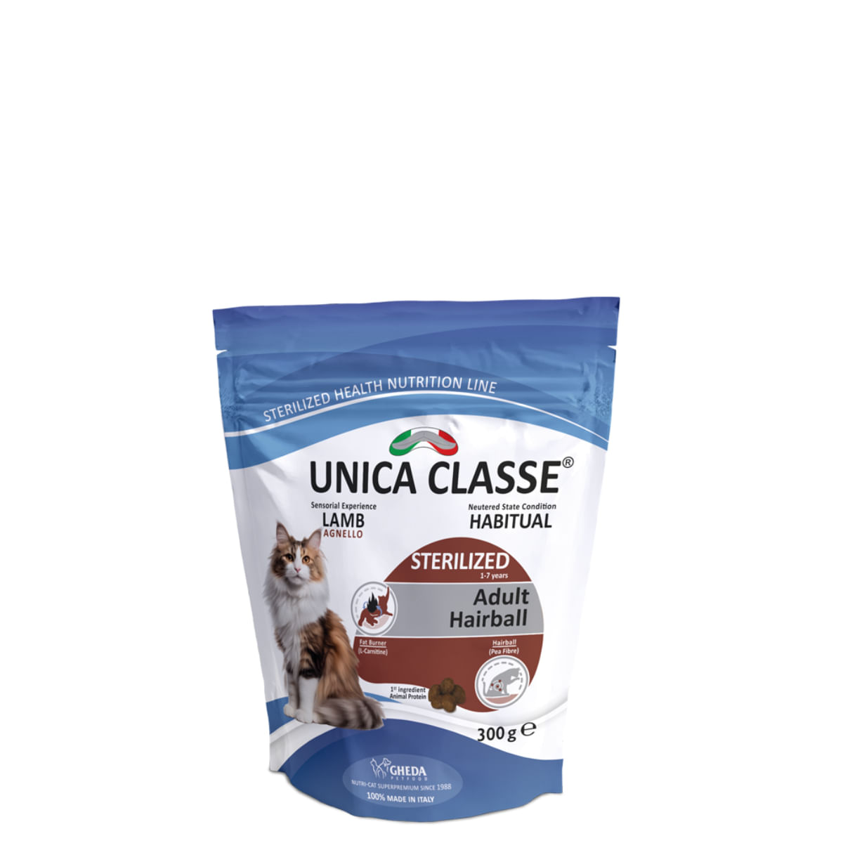 UNICA Classe Sterilized Hairball, Miel, hrană uscată pisici sterilizați, 10kg - 1 | YEO