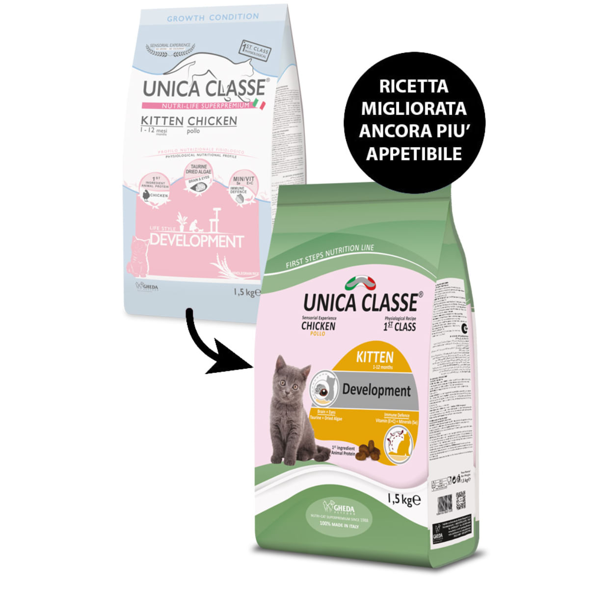 UNICA Classe Kitten Development, Pui, hrană uscată pisici junior, 10kg - 1 | YEO