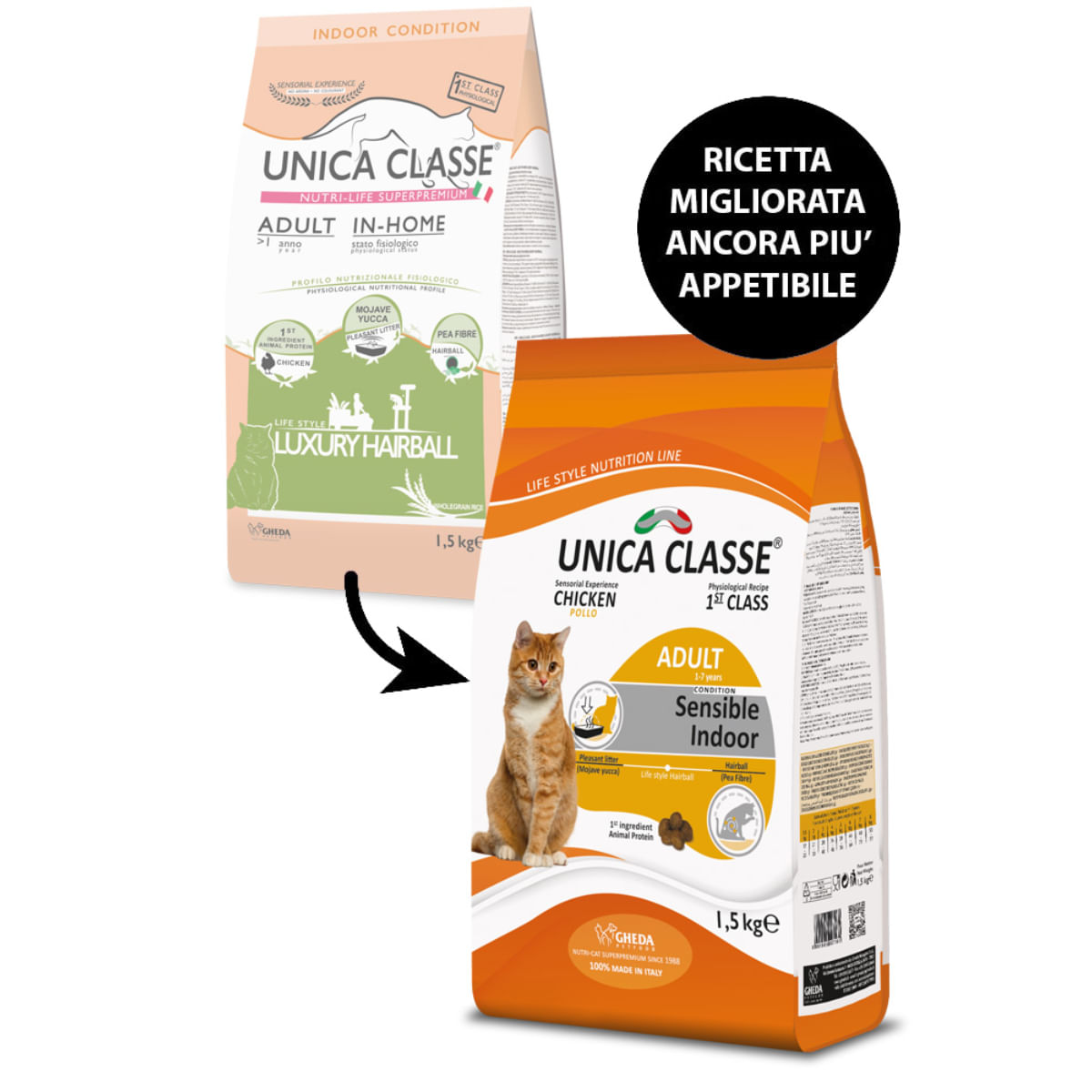UNICA Classe Sensible Indoor, Pui, hrană uscată pisici, 10kg - 1 | YEO
