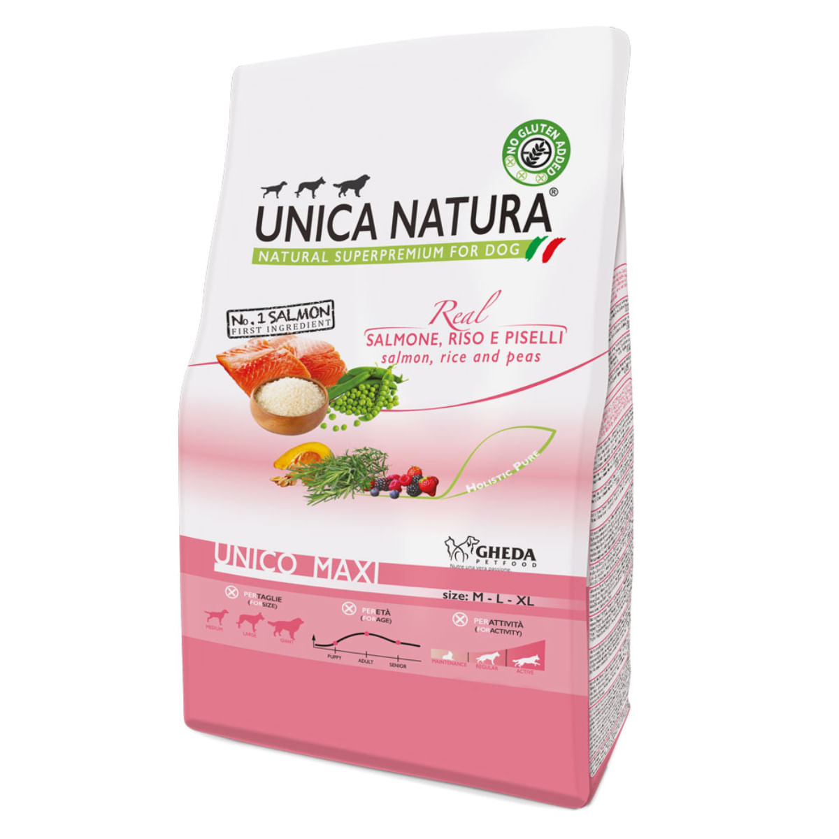 UNICA Natura Maxi, L-XL, Somon și Orez, hrană uscată câini, 7.5kg - 1 | YEO