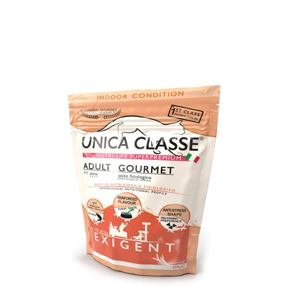 UNICA Classe Gourmet Exigent, Somon și orez brun, hrană uscată pisici, apetit capricios, 10kg