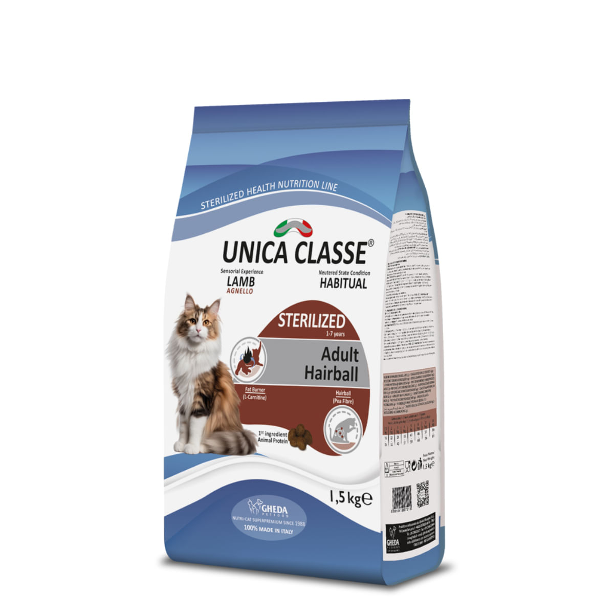 UNICA Classe Sterilized Hairball, Miel, hrană uscată pisici sterilizați, 10kg - 2 | YEO