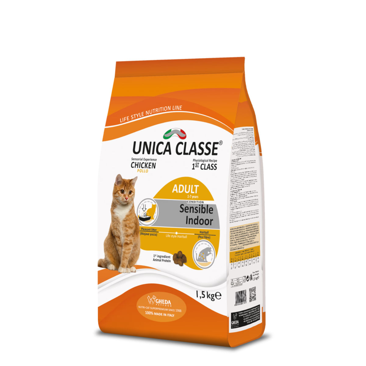 UNICA Classe Sensible Indoor, Pui, hrană uscată pisici, 10kg