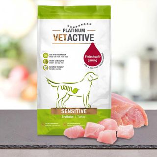PLATINUM Vetactive Sensitive, XS-XL, Curcan, hrană uscată câini, sistem digestiv, semimoist, 5kg