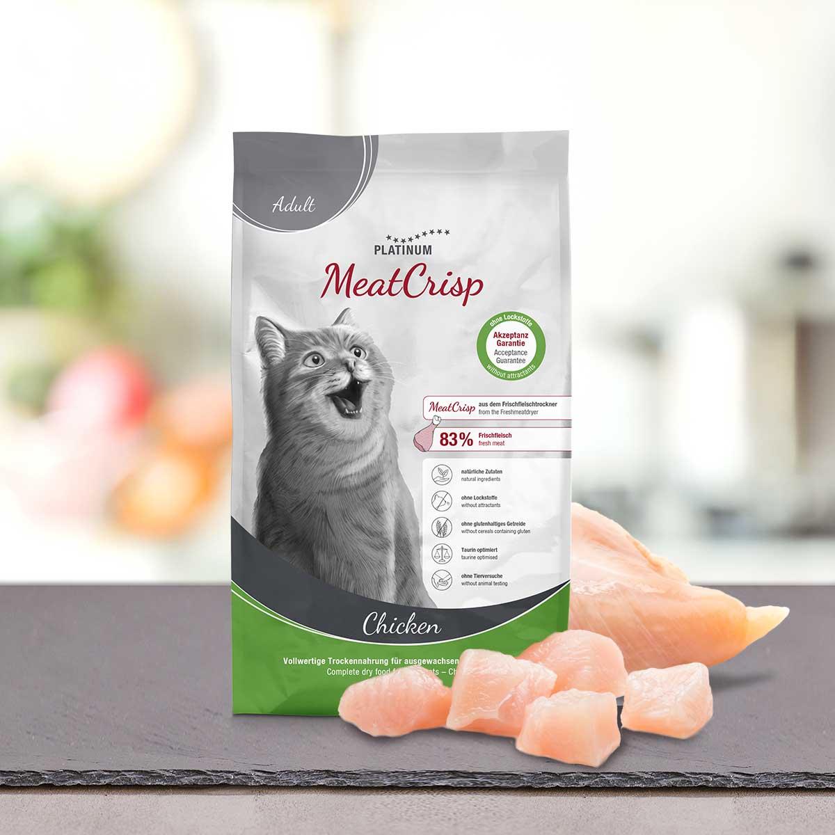 PLATINUM MeatCrisp, Pui, hrană uscată pisici, deshidratat, 3kg - 1 | YEO