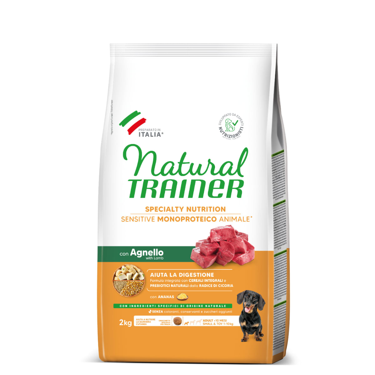 NATURAL TRAINER Speciality Nutrition Sensitive, XS-S, Miel, hrană uscată monoproteică câini, sistem digestiv, 2kg