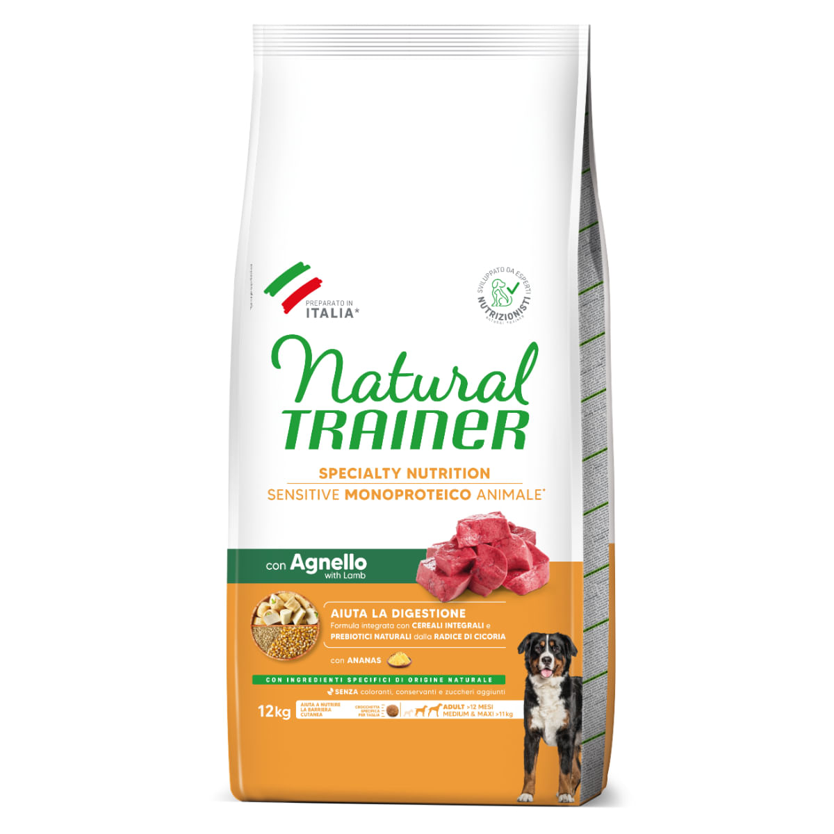 NATURAL TRAINER Speciality Nutrition Sensitive, M-XL, Miel, hrană uscată monoproteică câini, sistem digestiv, 12kg - 2 | YEO