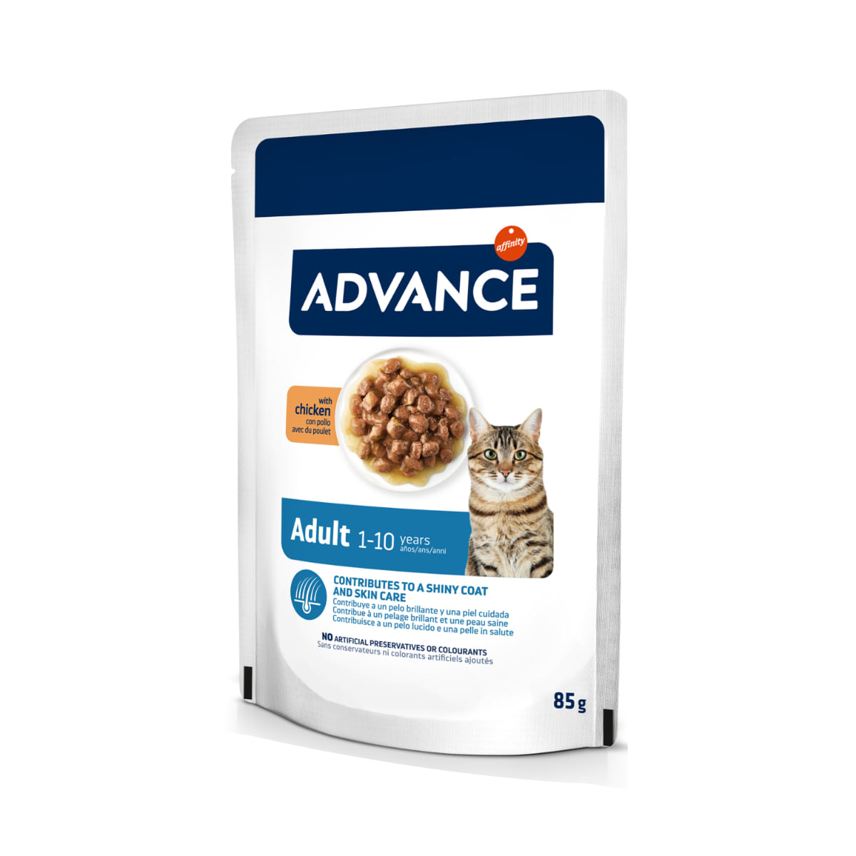 ADVANCE, Pui, plic hrană umedă pisici, (în sos), 85g