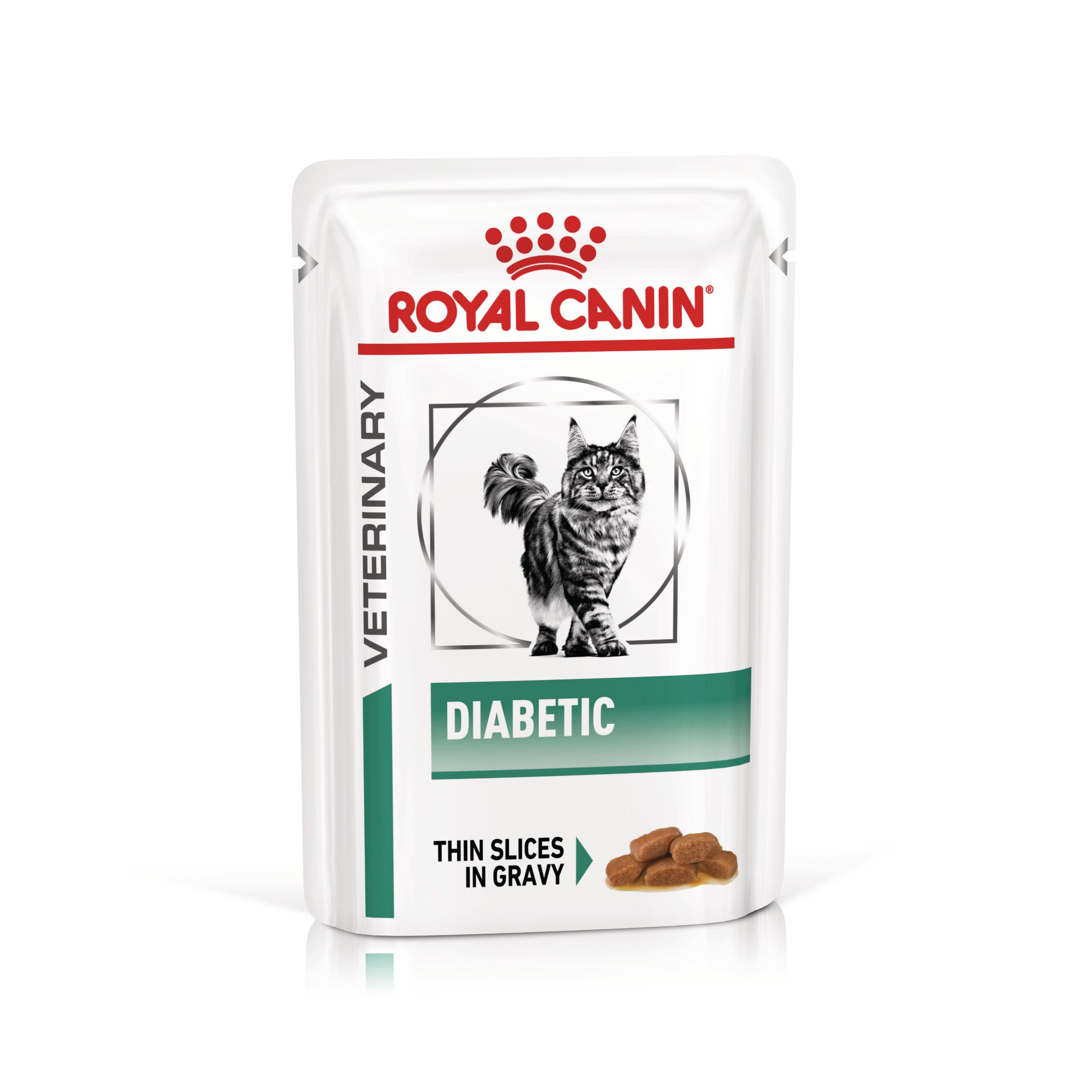 ROYAL CANIN VD Diabetic, dietă veterinară, plic hrană umedă pisici, diabet, (în sos), bax, 85g x 12buc