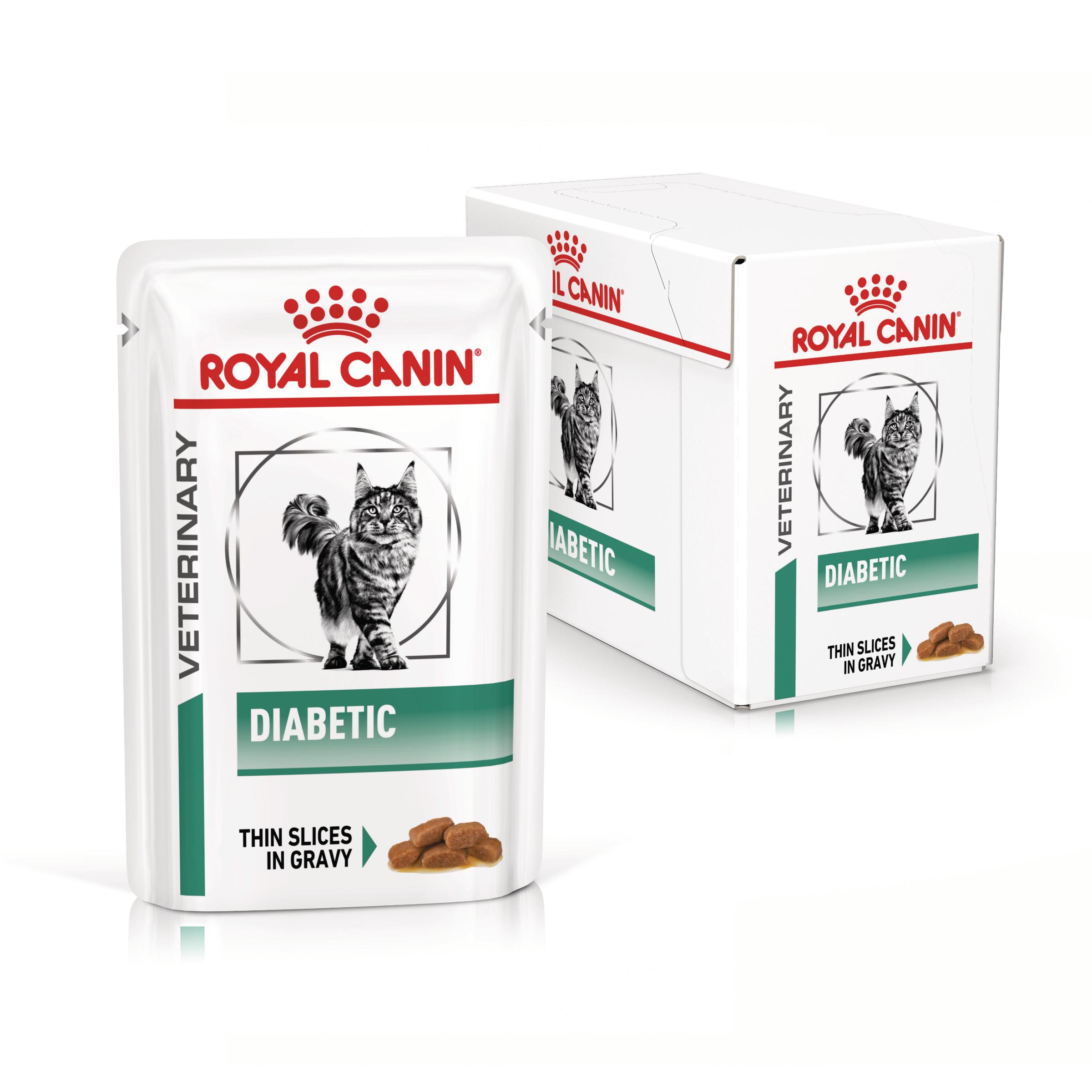 ROYAL CANIN VD Diabetic, dietă veterinară, plic hrană umedă pisici, diabet, (în sos), bax, 85g x 12buc