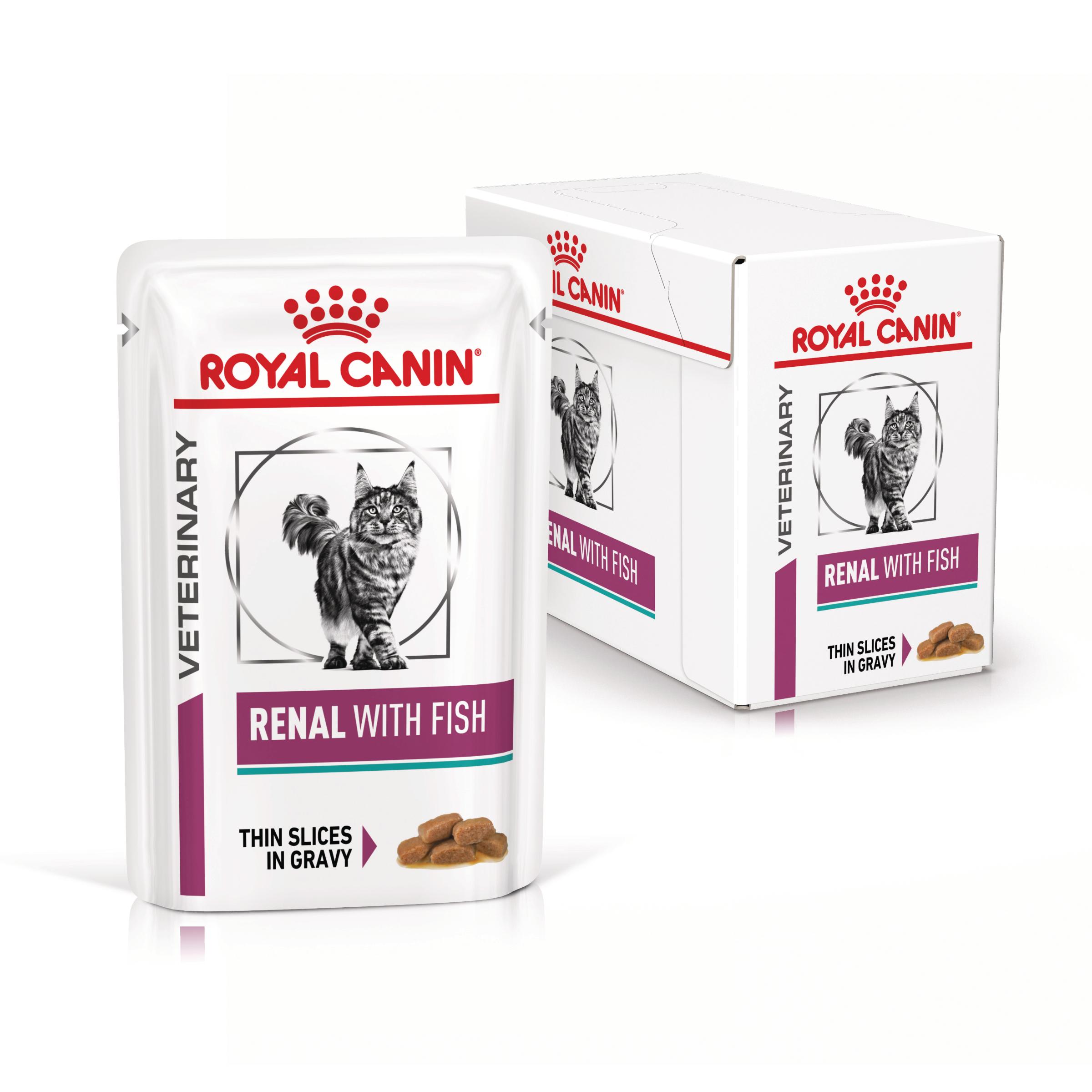 ROYAL CANIN VD Renal, Pește, dietă veterinară, plic hrană umedă pisici, sistem renal, (în sos), bax, 85g x 12buc - 2 | YEO