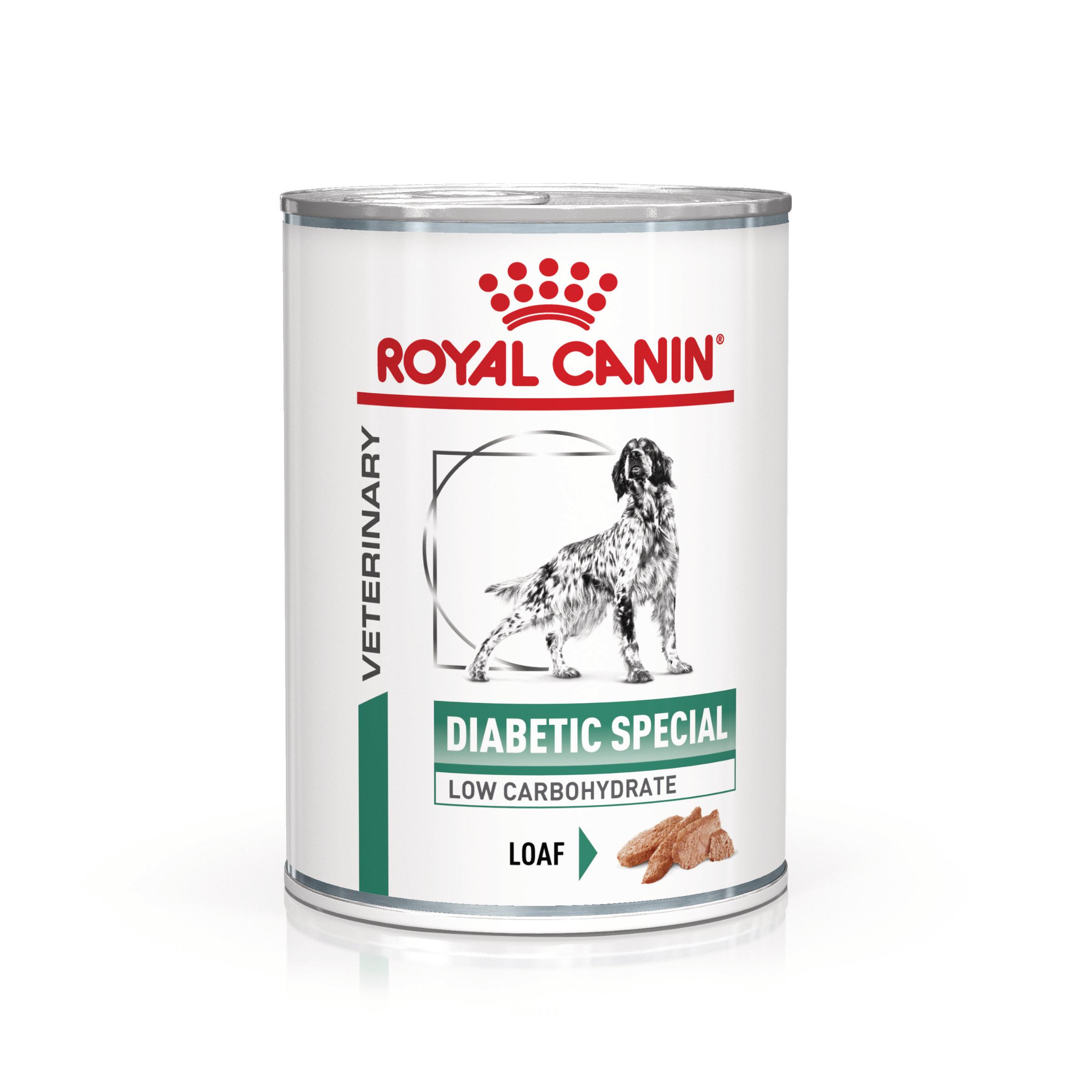 ROYAL CANIN VD Diabetic Special Low Carbohydrate, XS-XL, dietă veterinară, conservă hrană umedă câini, obezitate &amp; diabet (pate), 410g
