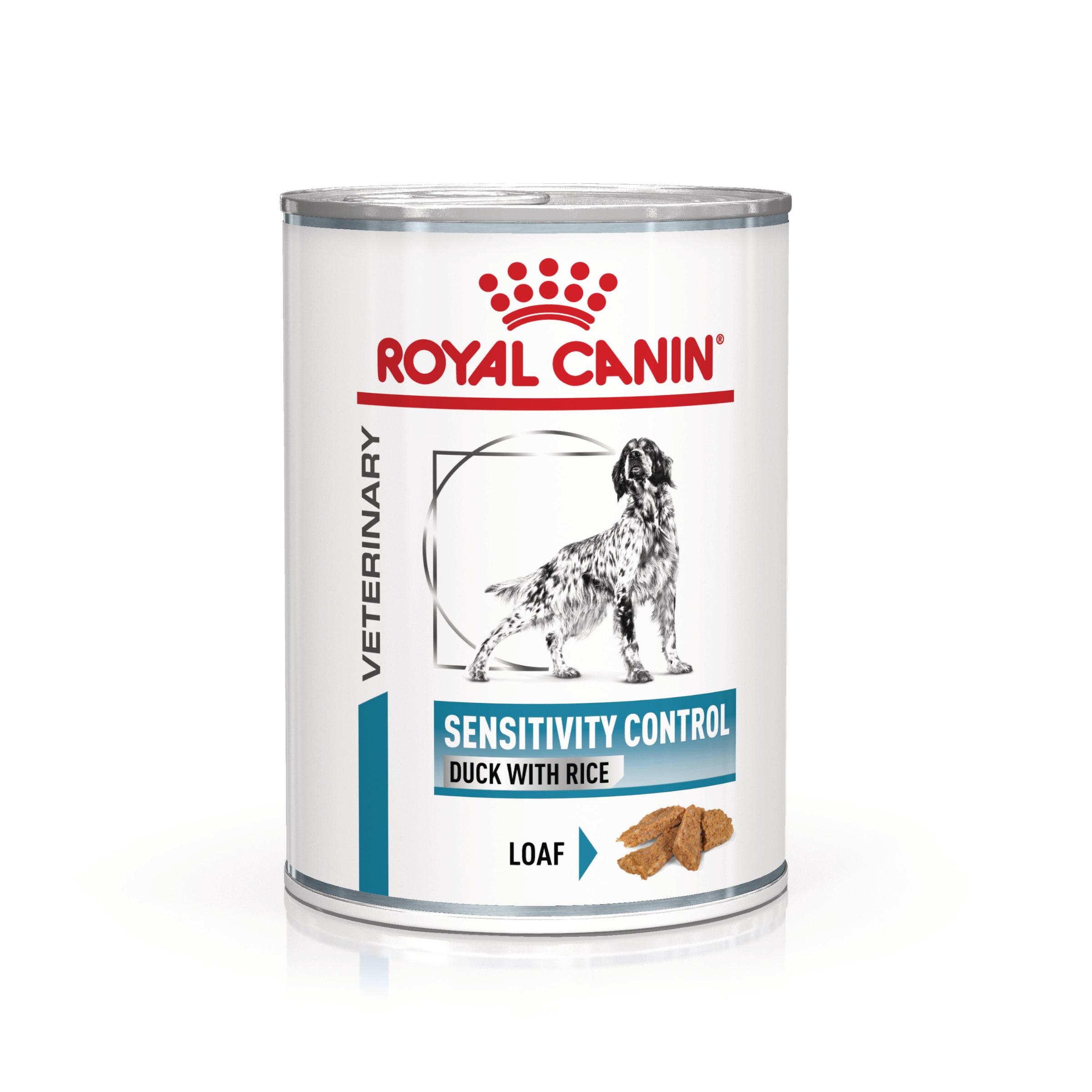 ROYAL CANIN VD Sensitivity Control Rata &amp; Orez, XS-XL, dietă veterinară, conservă hrană umedă câini, afecțiuni dermatologice, (pate), 410g