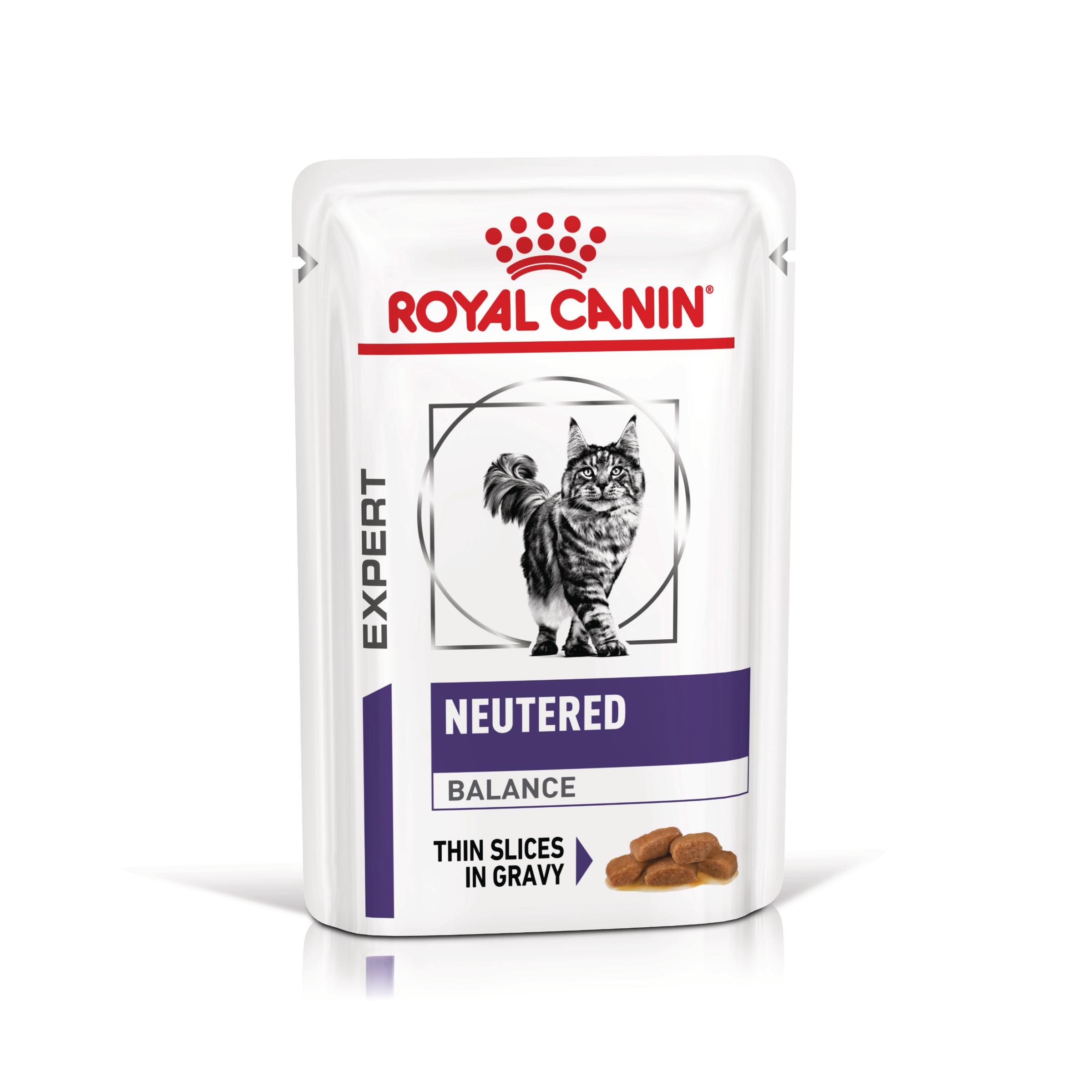 ROYAL CANIN VD Neutered Weight Balance, dietă veterinară, plic hrană umedă pisici, managementul greutății, (în sos), bax, 85g x 12buc