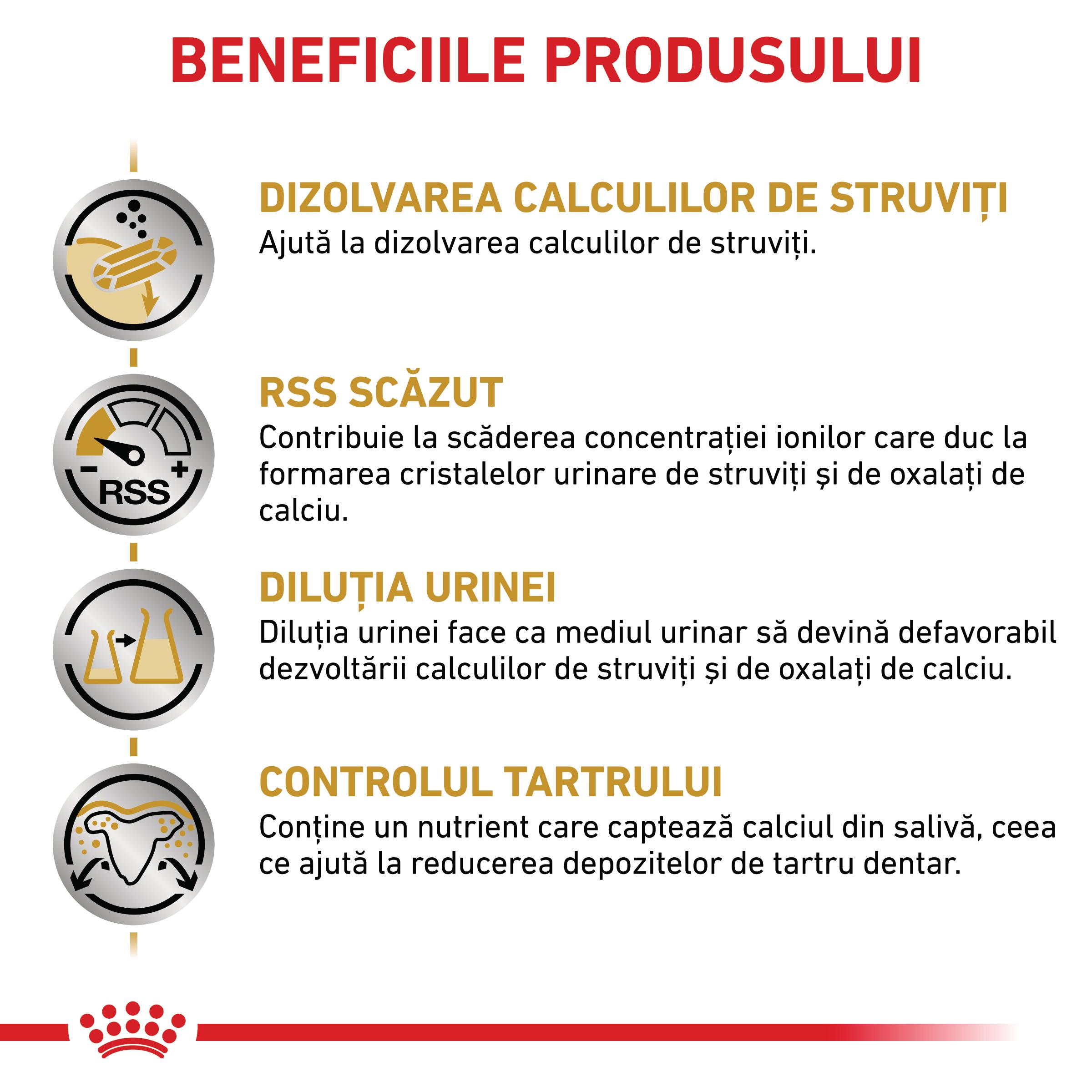 ROYAL CANIN VD Urinary S/O Small Dog, XS-S, dietă veterinară, hrană uscată câini, sistem urinar, 8kg
