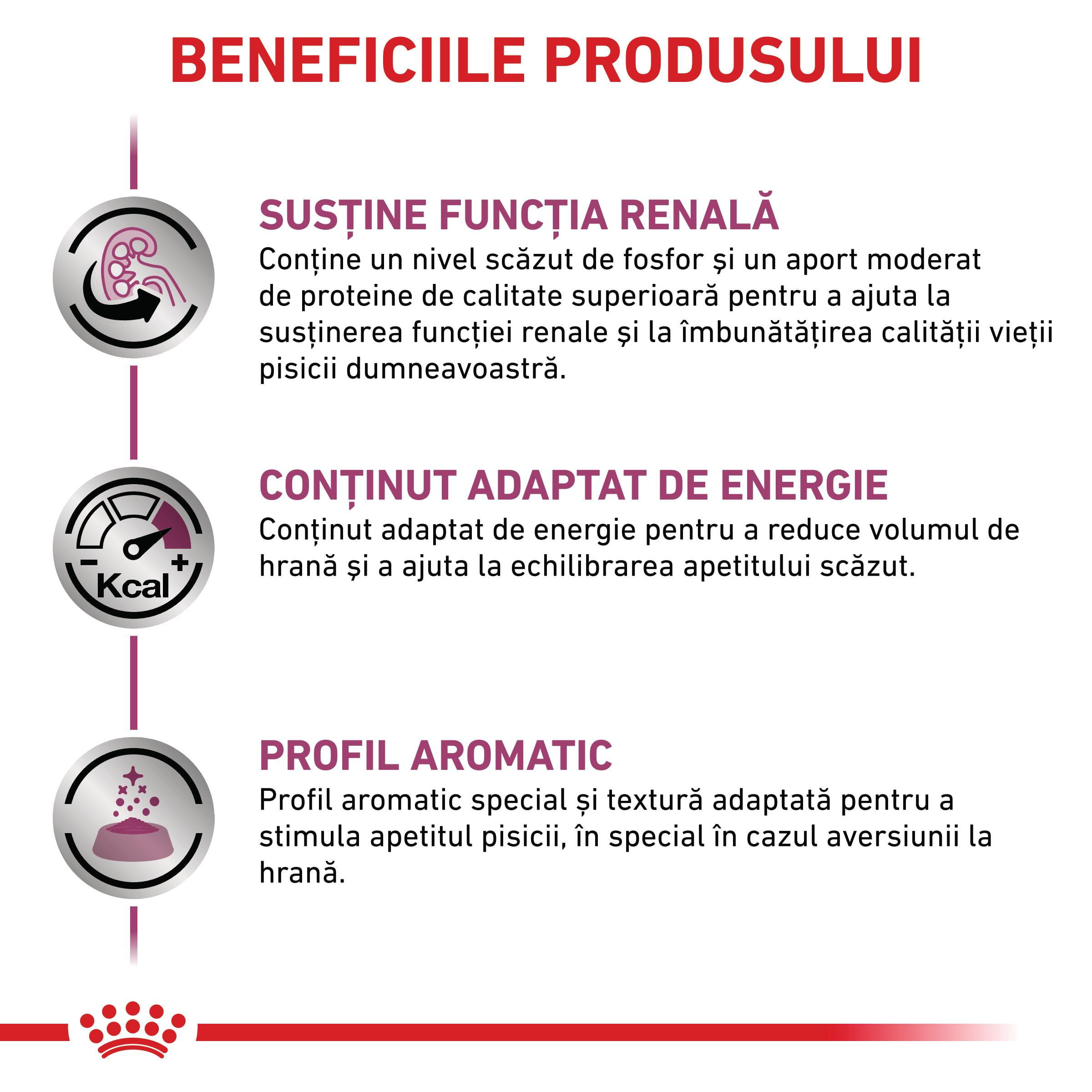 ROYAL CANIN VD Renal, Pui, dietă veterinară, plic hrană umedă pisici, sistem renal, (în sos), bax, 85g x 12buc