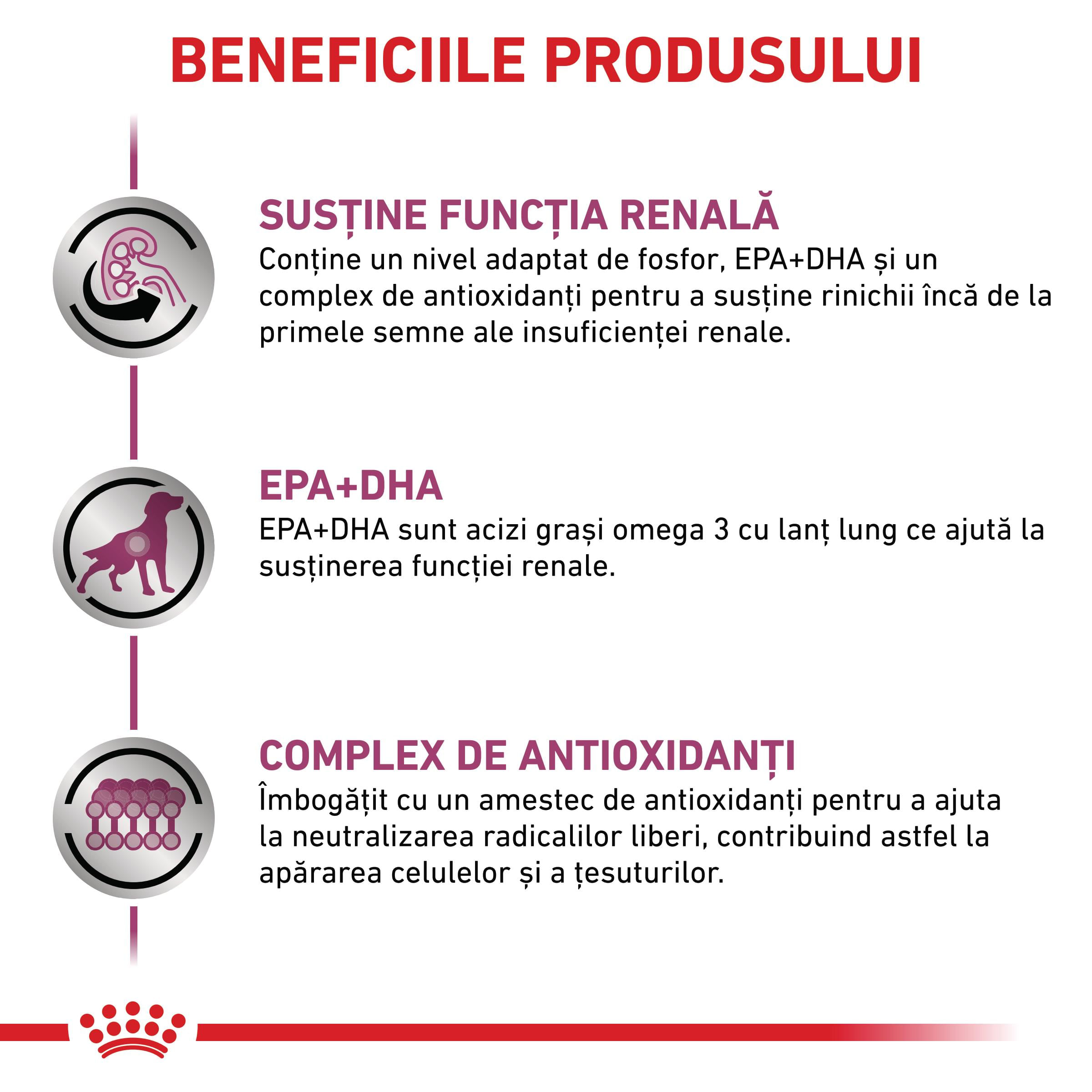 ROYAL CANIN VD Early Renal, XS-XL, dietă veterinară, plic hrană umedă câini, sistem renal, (în sos), bax, 100g x 12buc