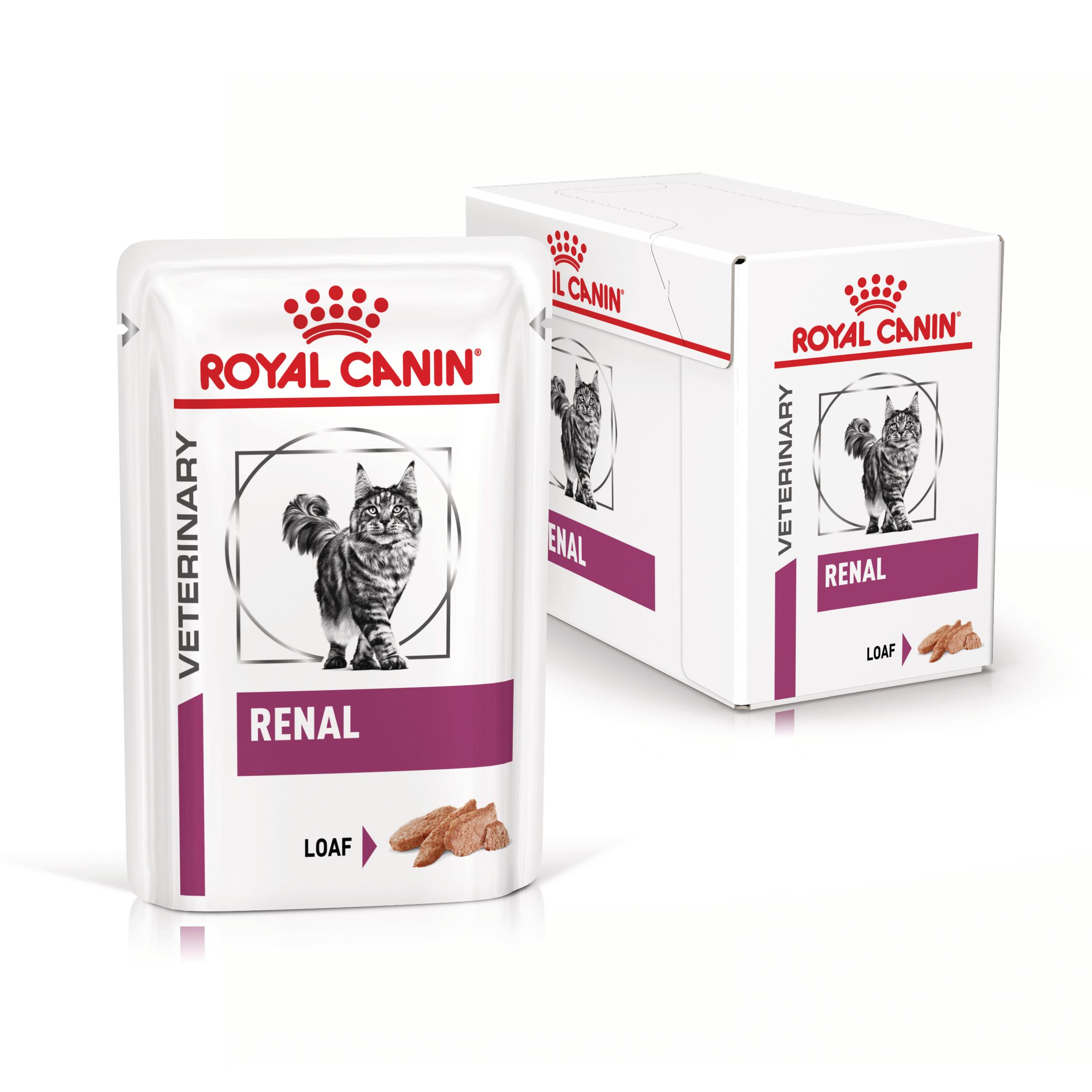 ROYAL CANIN VD Renal Loaf, dietă veterinară, plic hrană umedă pisici, sistem renal, (pate), bax, 85g x 12buc