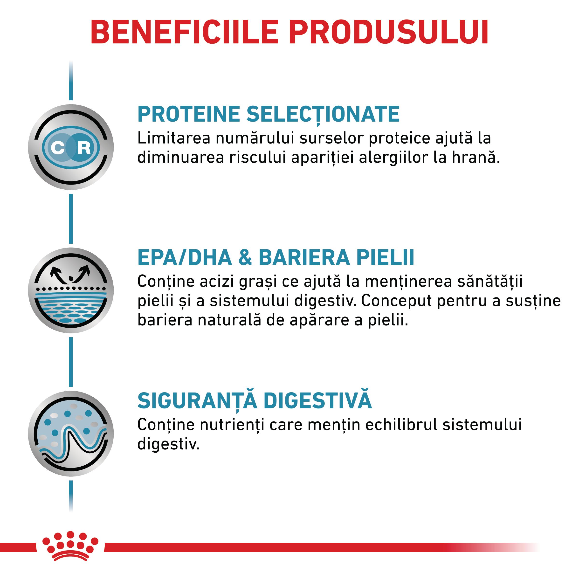 ROYAL CANIN VD Sensitivity Control Pui &amp; Orez, XS-XL, dietă veterinară, conservă hrană umedă câini, afecțiuni dermatologice, (pate), 410g