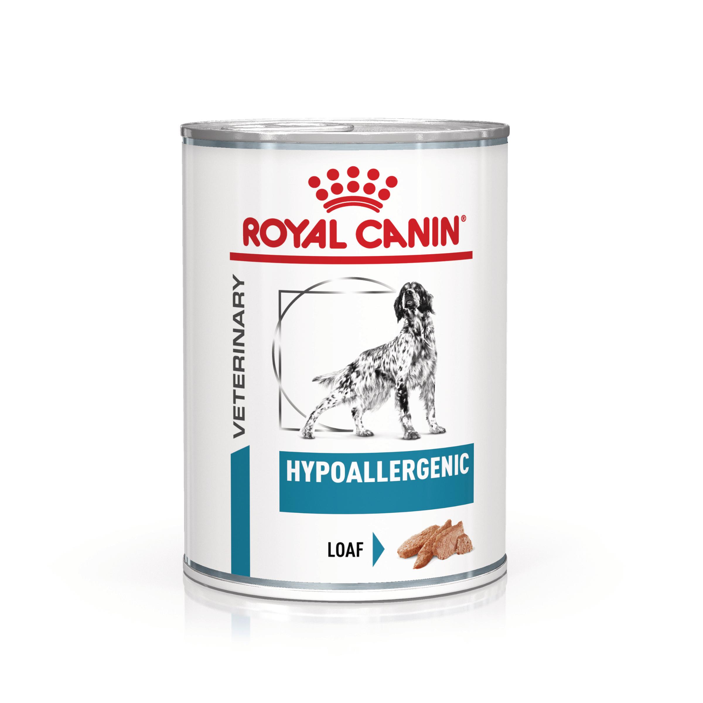 ROYAL CANIN VD Hypoallergenic, XS-XL, dietă veterinară, conservă hrană umedă câini, alergii alimentare (pate), 400g