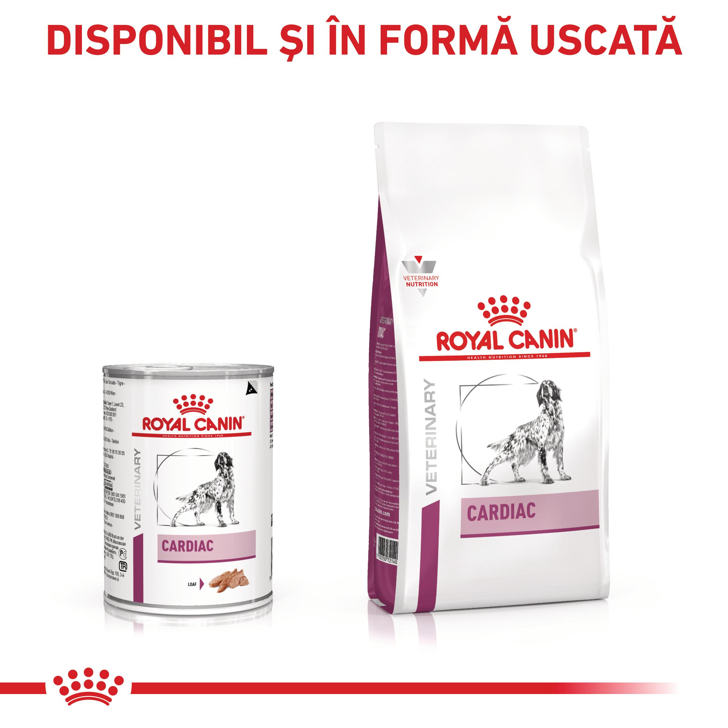 ROYAL CANIN VD Cardiac, XS-XL, dietă veterinară, conservă hrană umedă câini, sistem cardio-vascular (pate), 410g