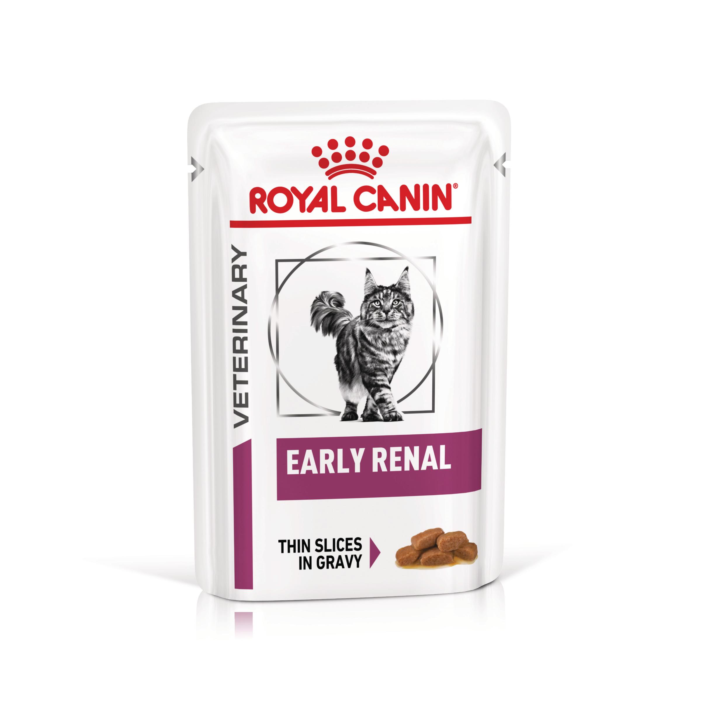 ROYAL CANIN VD Early Renal, dietă veterinară, plic hrană umedă pisici, sistem renal, (în sos), bax, 85g x 12buc