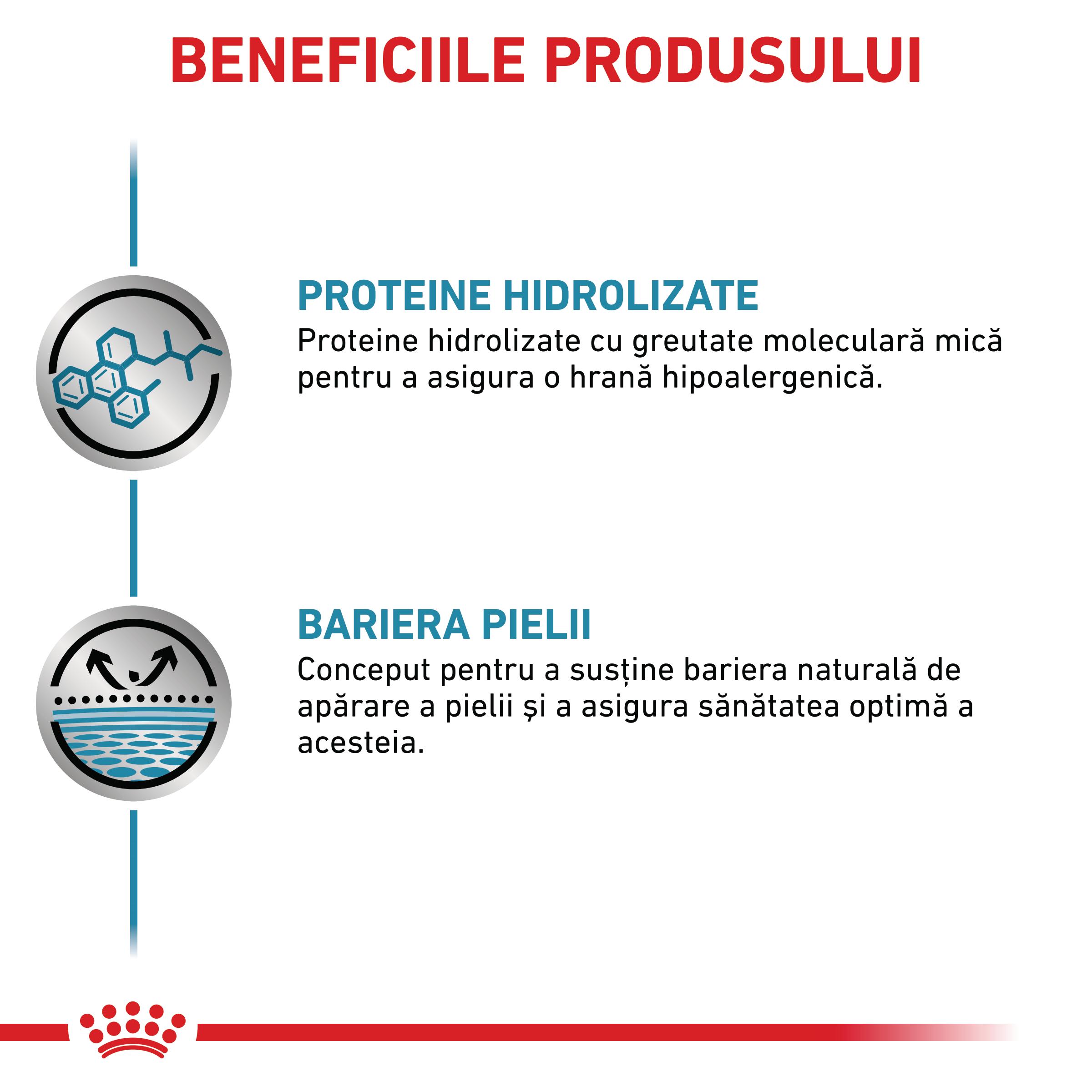 ROYAL CANIN VD Hypoallergenic, XS-XL, dietă veterinară, conservă hrană umedă câini, alergii alimentare (pate), 400g