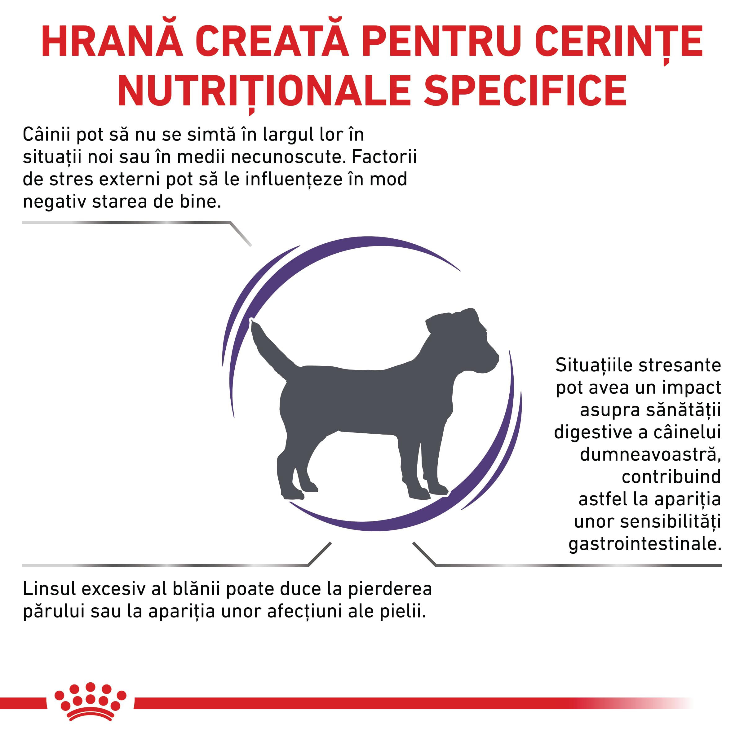 ROYAL CANIN VD Calm, XS-XL, dietă veterinară, hrană uscată câini, sistem nervos &amp; calmante, 4kg