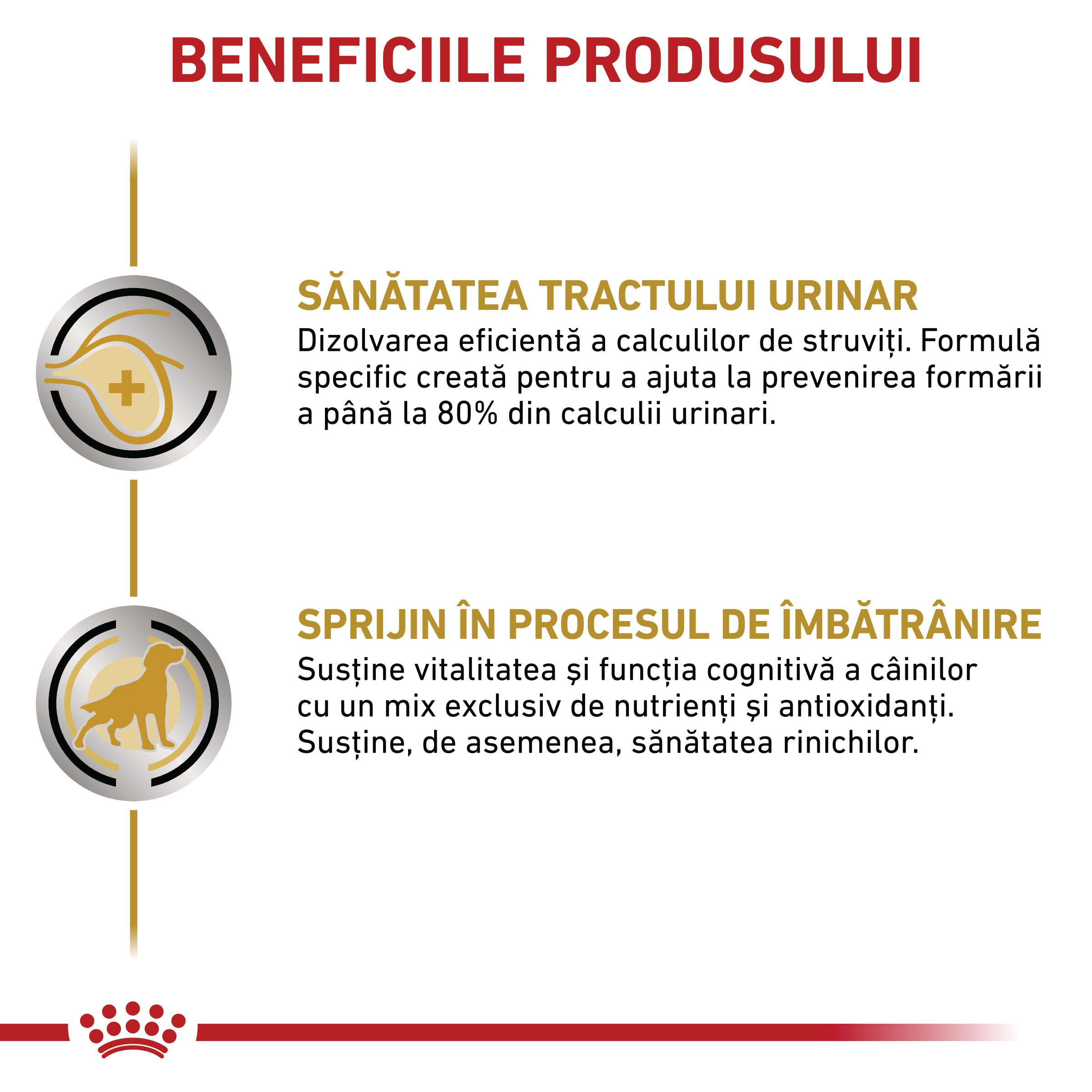 ROYAL CANIN VD Urinary S/O Ageing 7+, S-XL, dietă veterinară, hrană uscată câini senior, sistem urinar, 8kg