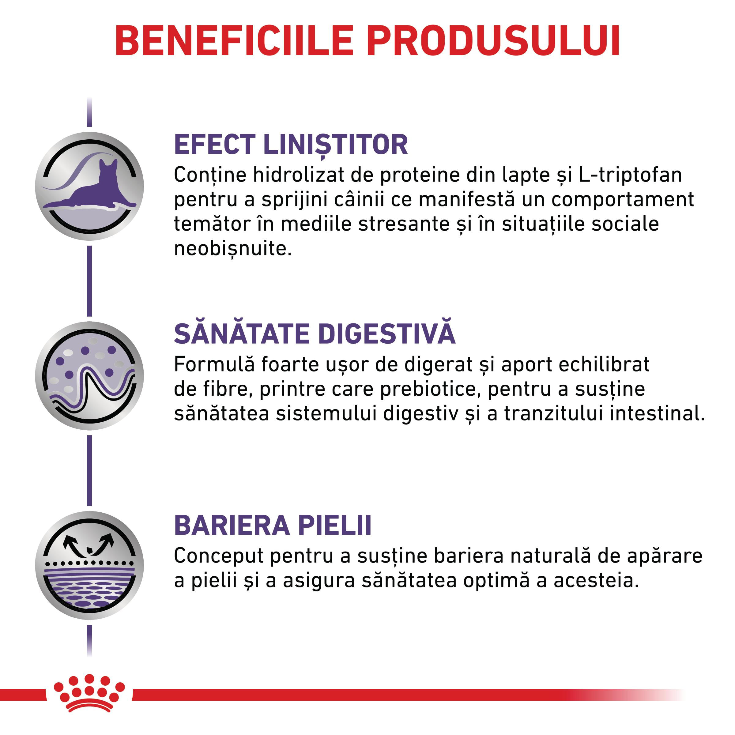 ROYAL CANIN VD Calm, XS-XL, dietă veterinară, hrană uscată câini, sistem nervos &amp; calmante, 4kg
