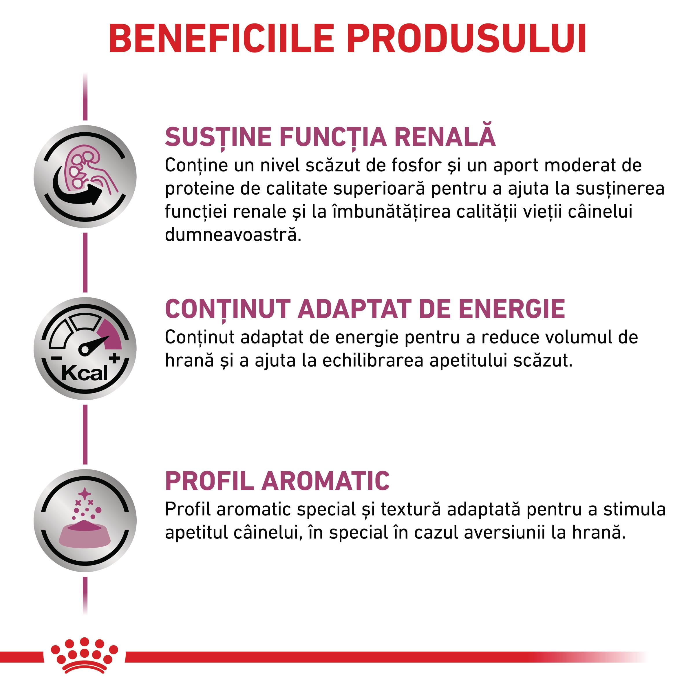 ROYAL CANIN VD Renal, XS-XL, dietă veterinară, conservă hrană umedă câini, sistem renal, (pate), 200g