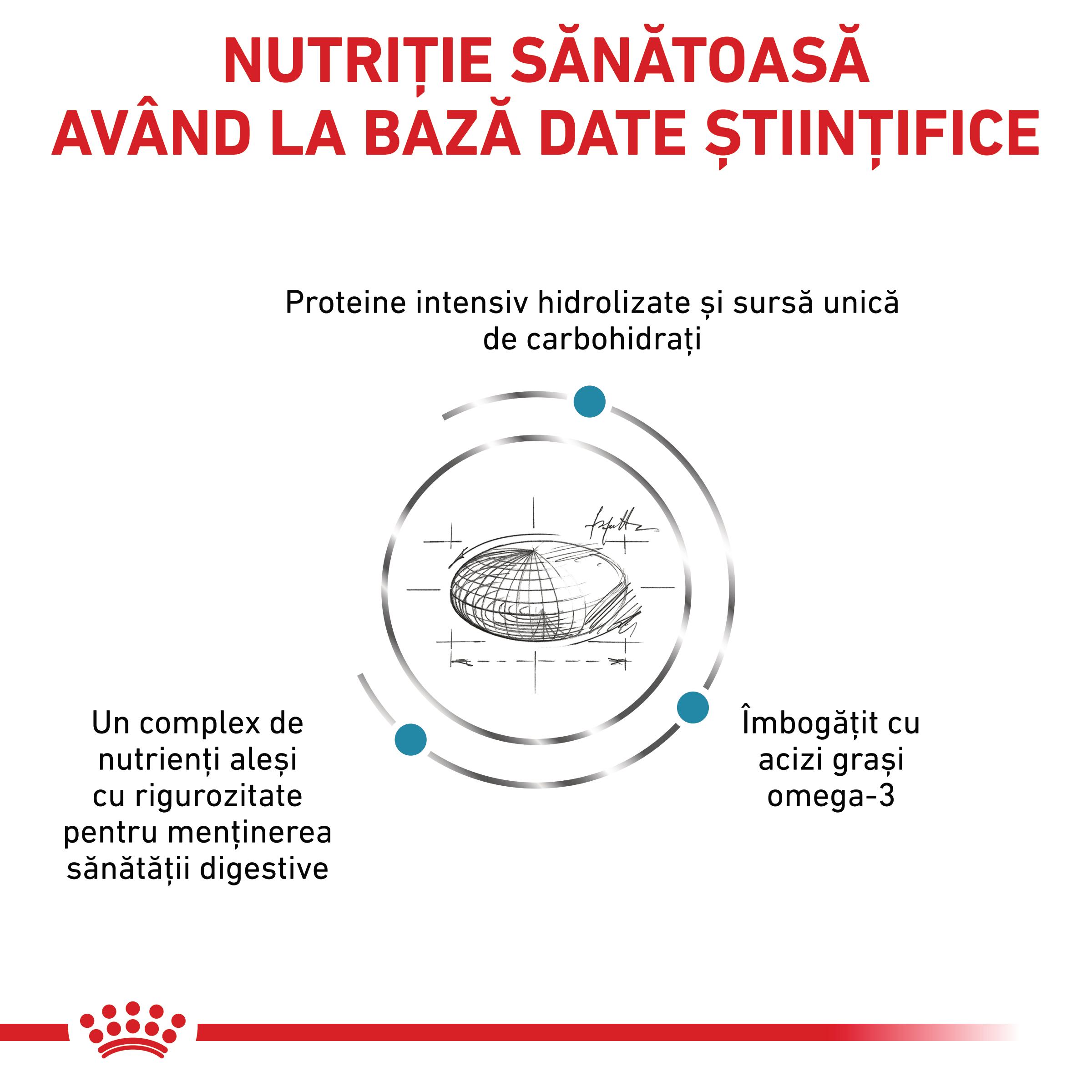 ROYAL CANIN VD Hypoallergenic, XS-XL, dietă veterinară, hrană uscată câini, alergii alimentare, 2kg