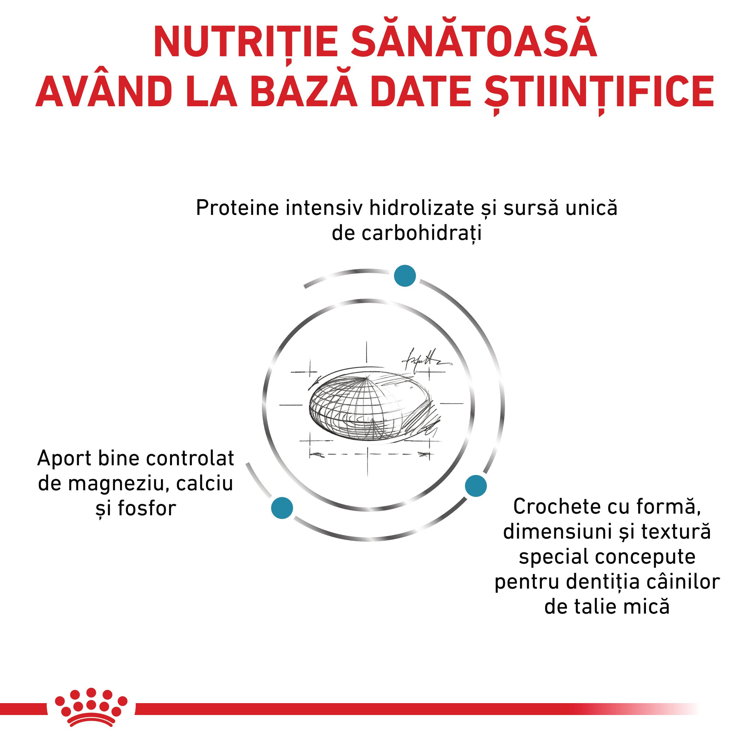 ROYAL CANIN VD Hypoallergenic Small Dog, XS-S, dietă veterinară, hrană uscată câini, alergii alimentare, 3.5kg
