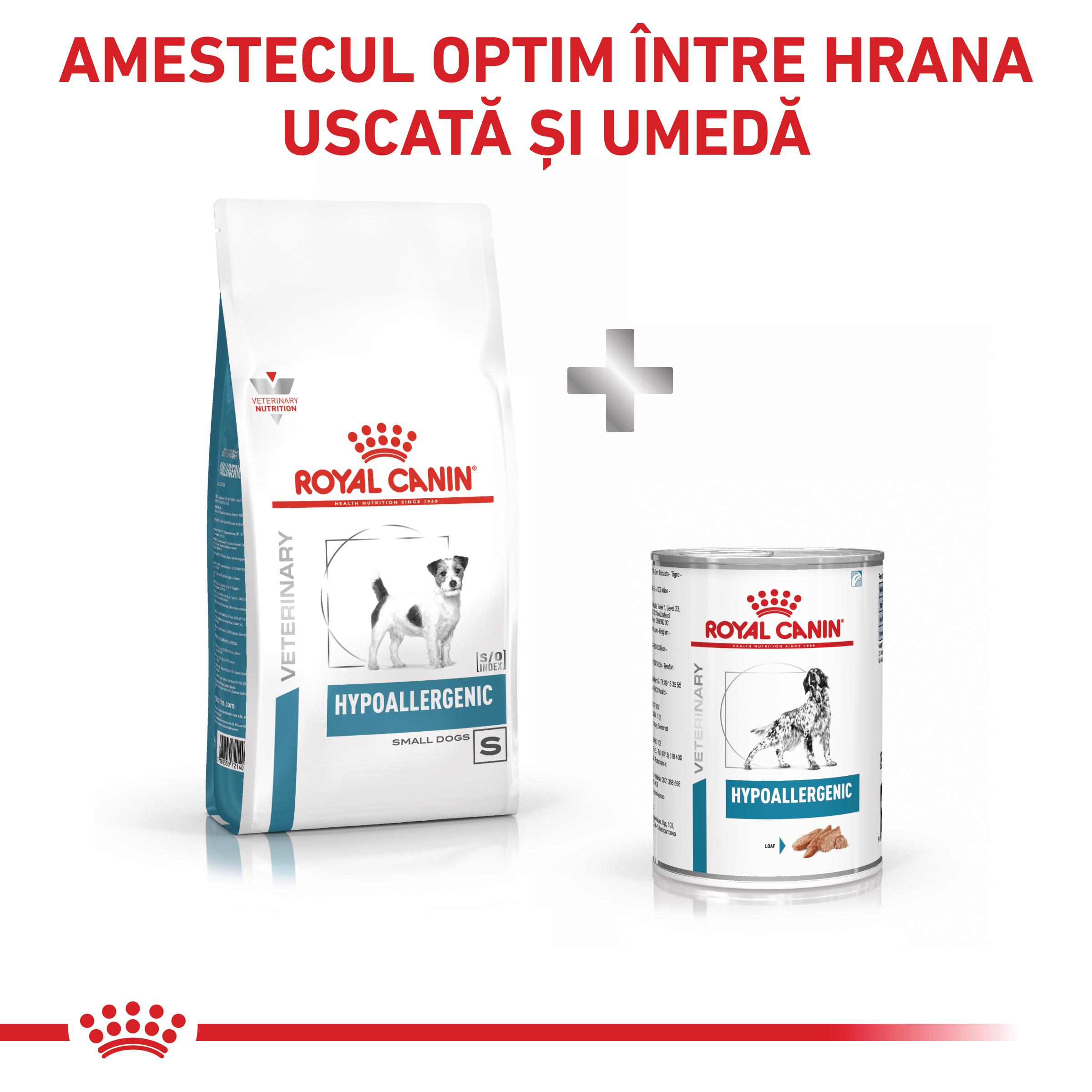 ROYAL CANIN VD Hypoallergenic Small Dog, XS-S, dietă veterinară, hrană uscată câini, alergii alimentare, 3.5kg
