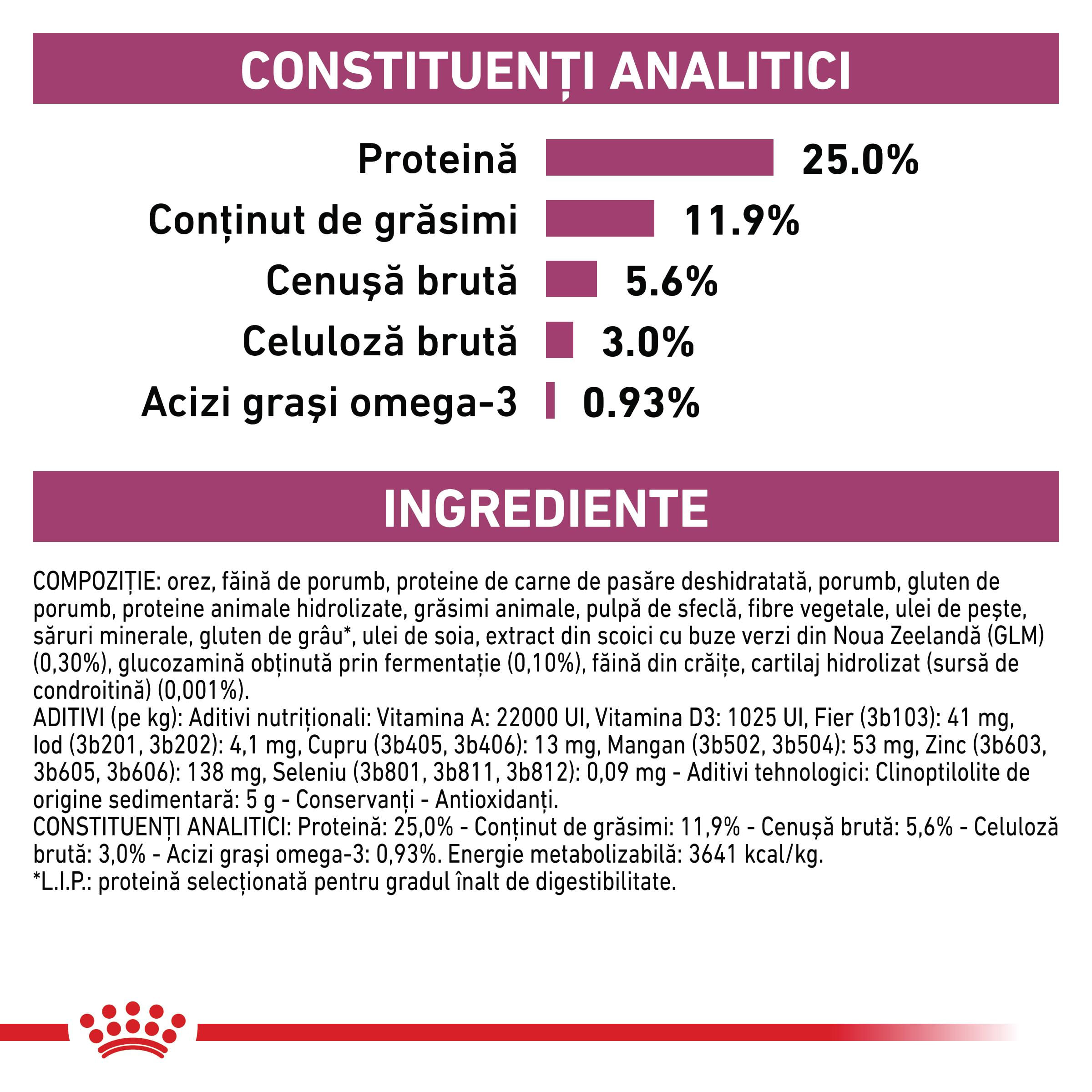 ROYAL CANIN VD Mobility Support, XS-XL, dietă veterinară, hrană uscată câini, sistem articular, 2kg