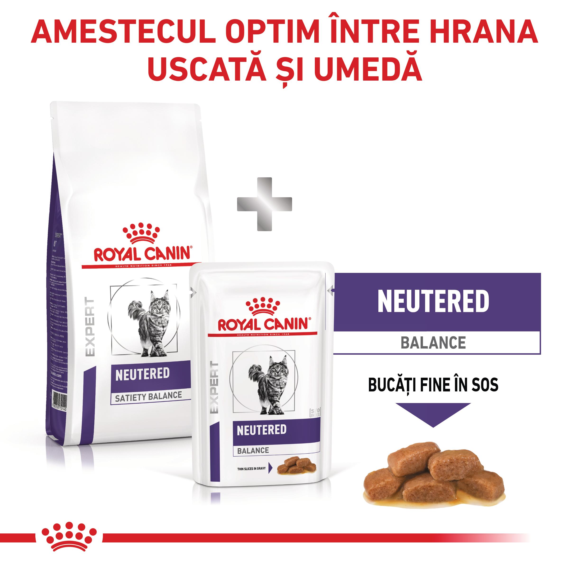 ROYAL CANIN VD Neutered Satiety Balance, dietă veterinară, hrană uscată pisici, managementul greutății, 3.5kg