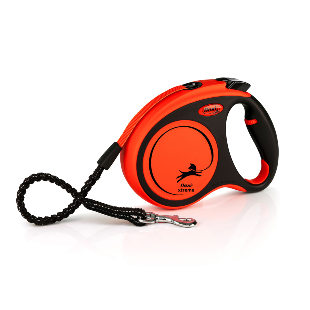 FLEXI Xtreme, lesă bandă retractabilă câini, nylon, portocaliu, M(35kg, 5m) - 1 | YEO