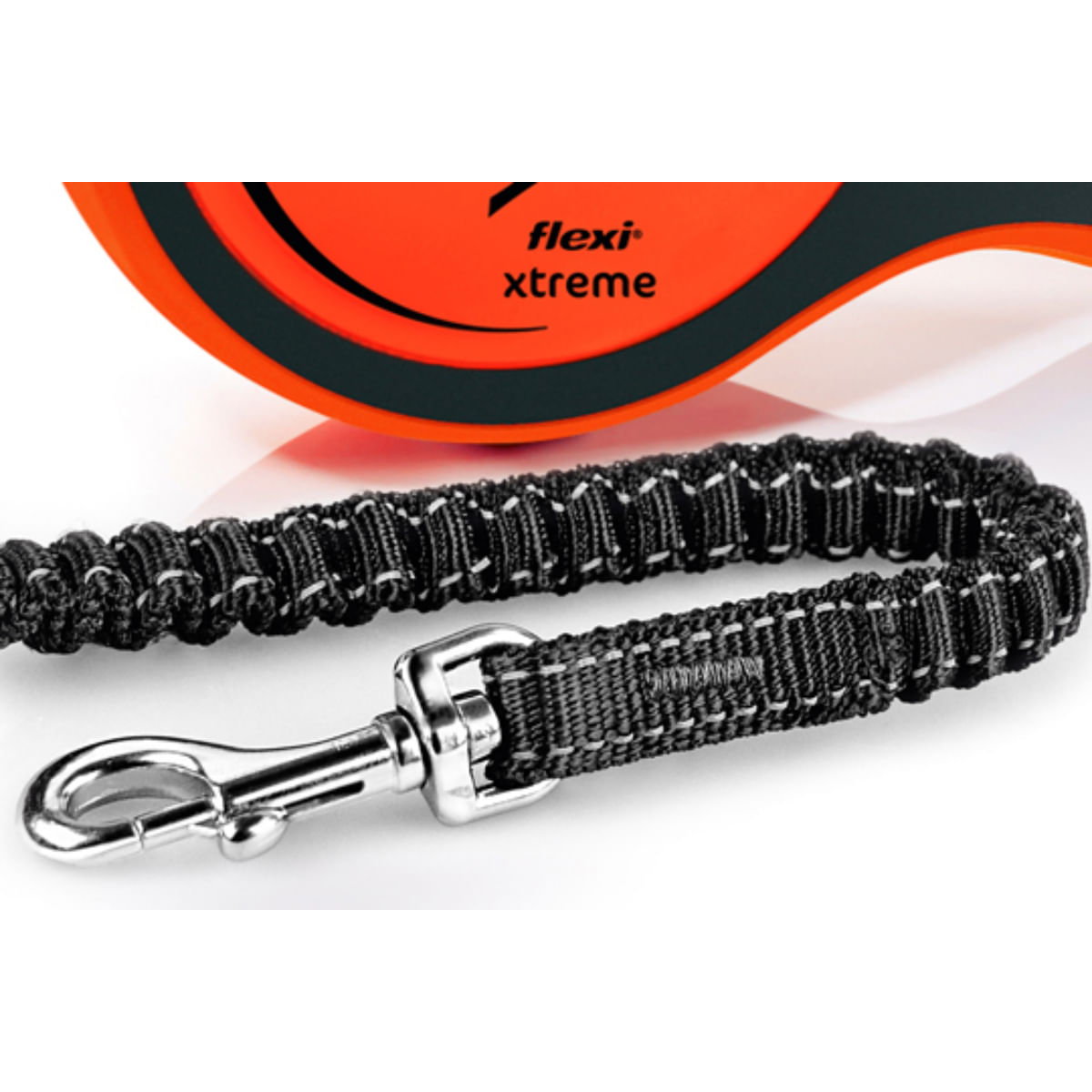 FLEXI Xtreme, lesă bandă retractabilă câini, nylon, portocaliu, M(35kg, 5m) - 2 | YEO