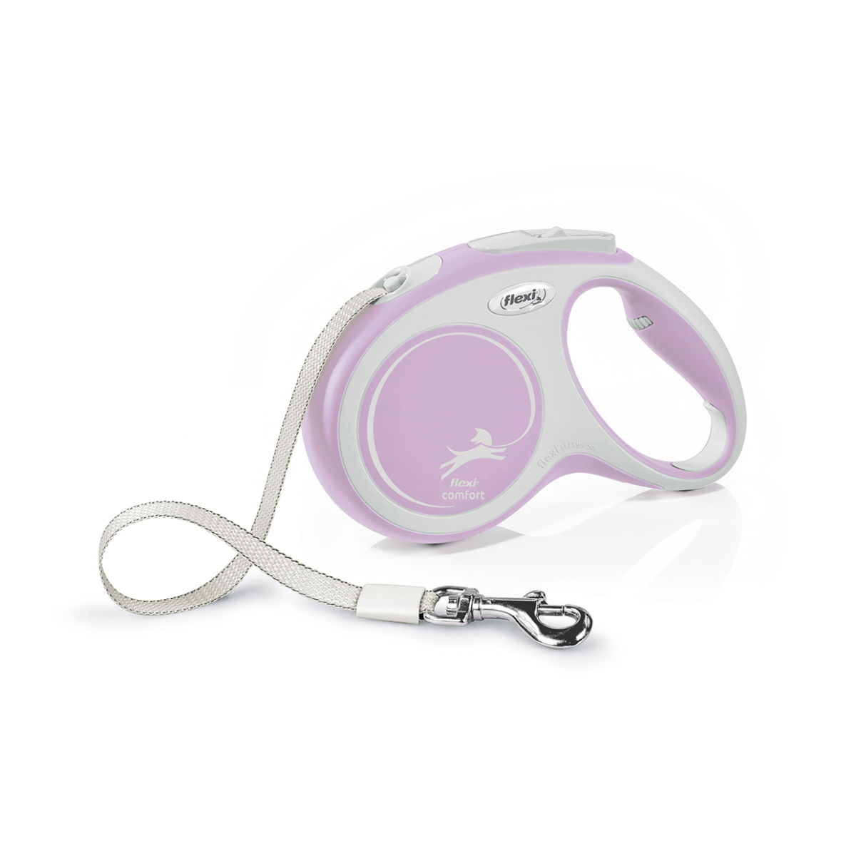 FLEXI Comfort, lesă bandă retractabilă câini, nylon, roz, M(25kg, 5m)