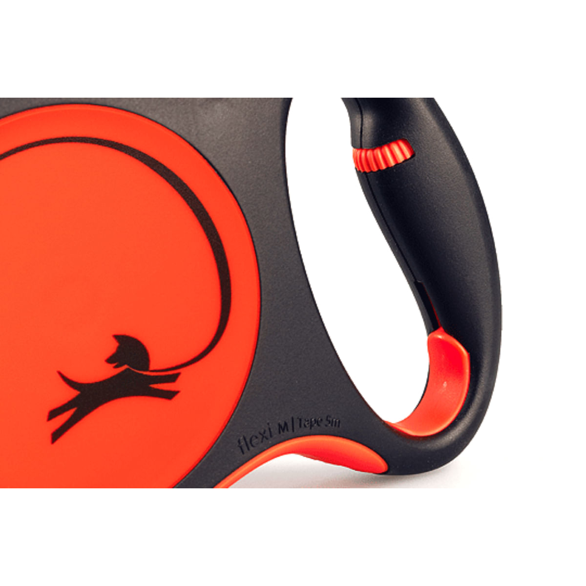 FLEXI Xtreme, lesă bandă retractabilă câini, nylon, portocaliu, L(65kg, 5m)