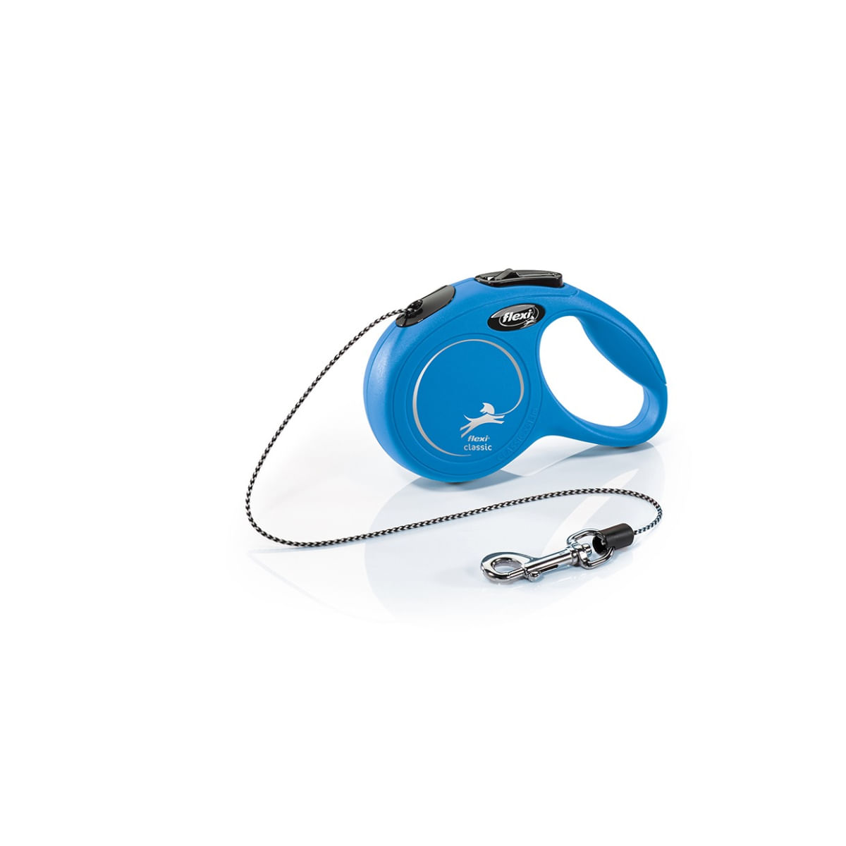 FLEXI Classic, lesă șnur retractabilă câini, reflectorizant, poliester, albastru, XS(8kg, 3m) - 1 | YEO