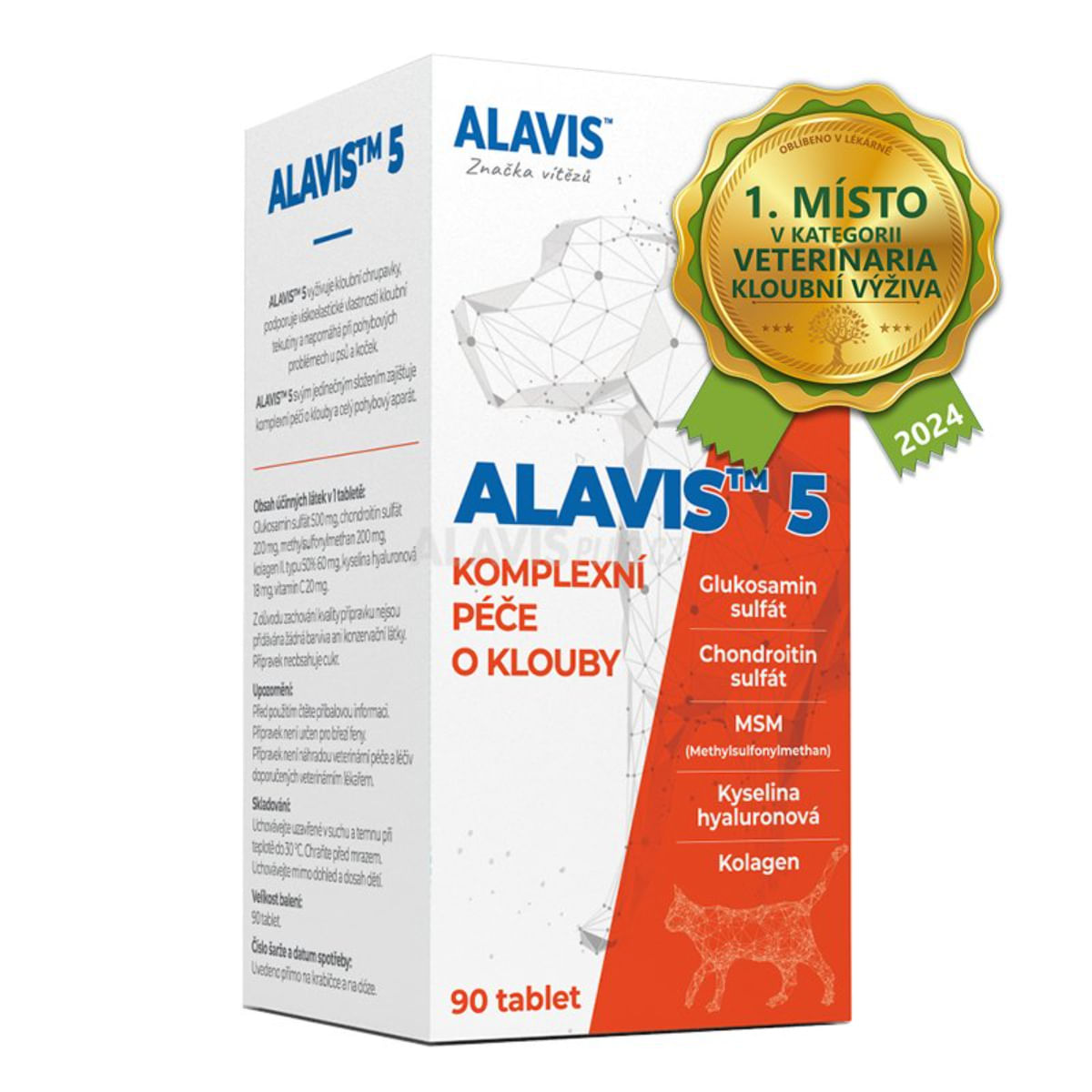 ALAVIS 5, supliment sistem articular câini, comprimate ALAVIS 5, XS-XL, supliment sistem articular câini și pisici, flacon, 90 comprimate