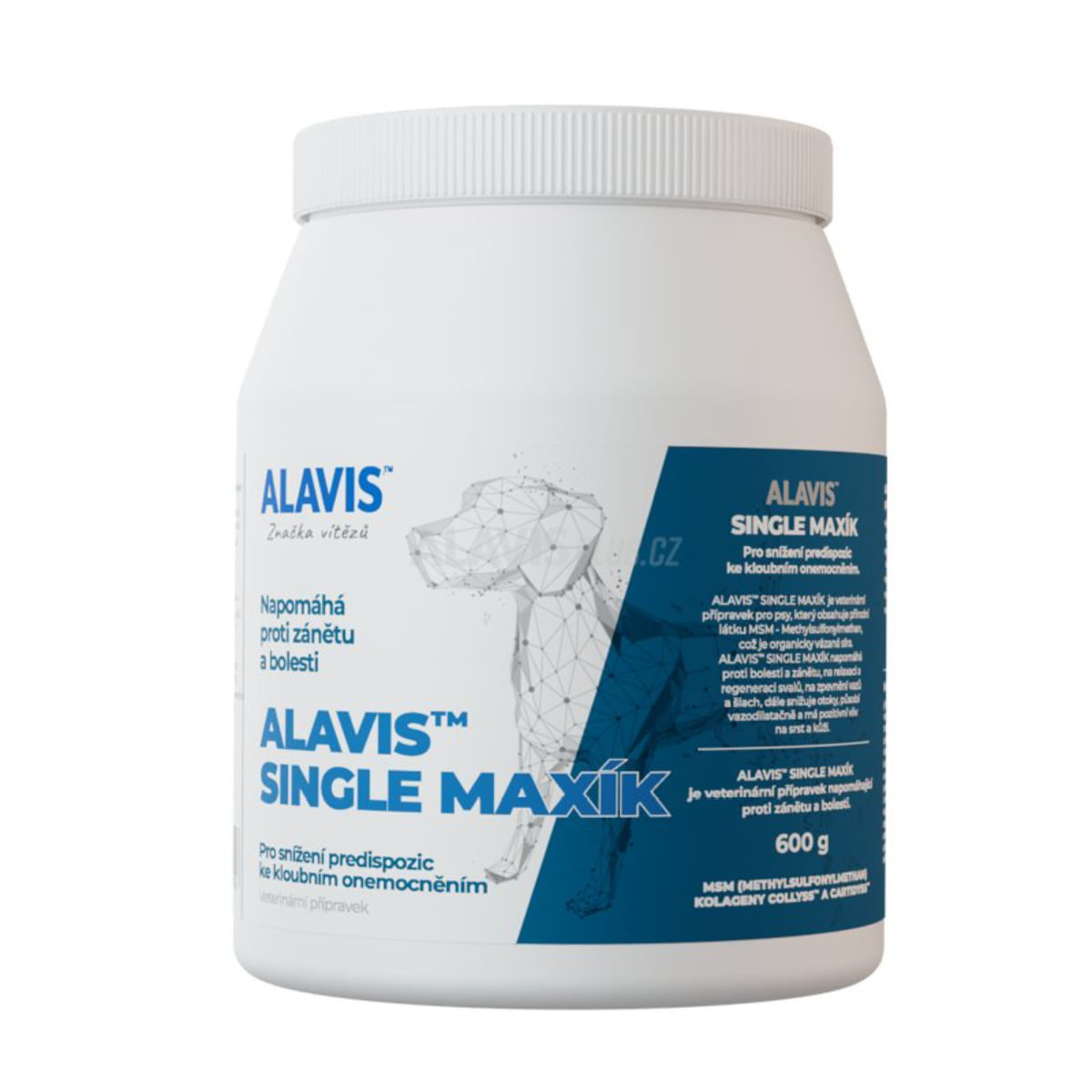 ALAVIS Single Maxik, supliment sistem articular câini, pudră ALAVIS Single Maxik, M-XL, supliment sistem articular câini, flacon, 600g pudră