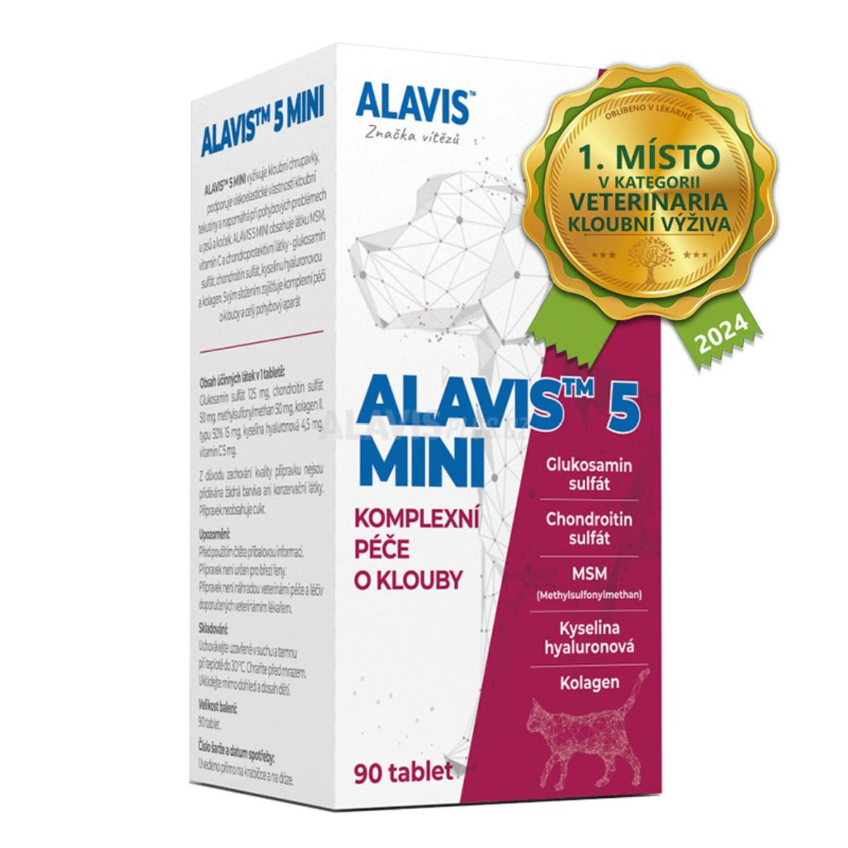 ALAVIS 5 Mini, supliment sistem articular câini, comprimate ALAVIS 5 Mini, XS-S, supliment sistem articular câini și pisici, flacon, 90 comprimate