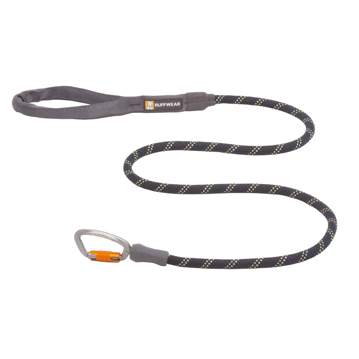 RUFFWEAR Knot-a-Leash, lesă cordelină sport câini, reflectorizantă RUFFWEAR Knot-a-Leash Obsidian Black, lesă cordelină sport câini, reflectorizantă, negru, L(1.5m  x 1.1cm) - 1 | YEO